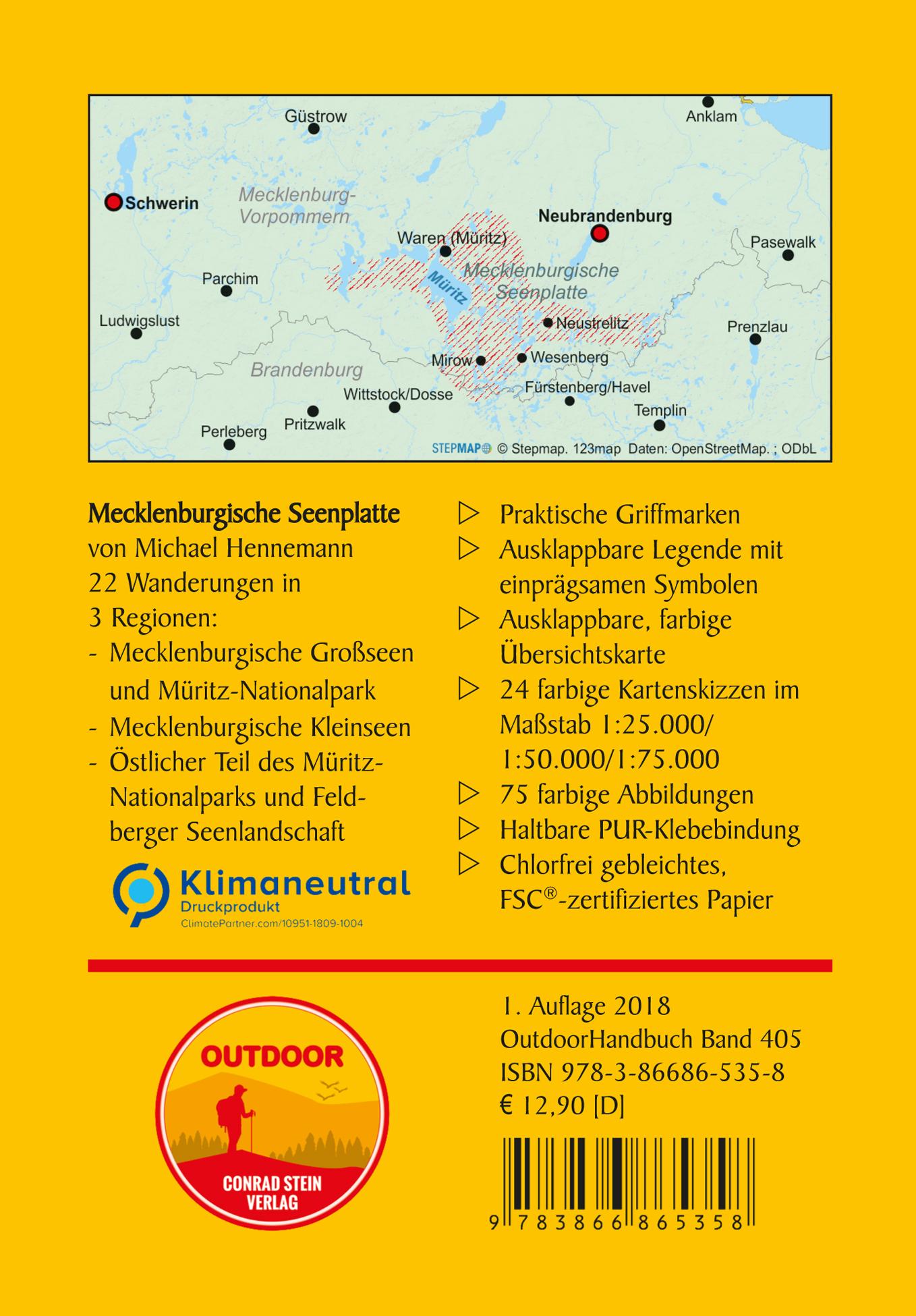 Rückseitencover Mecklenburgische Seenplatte