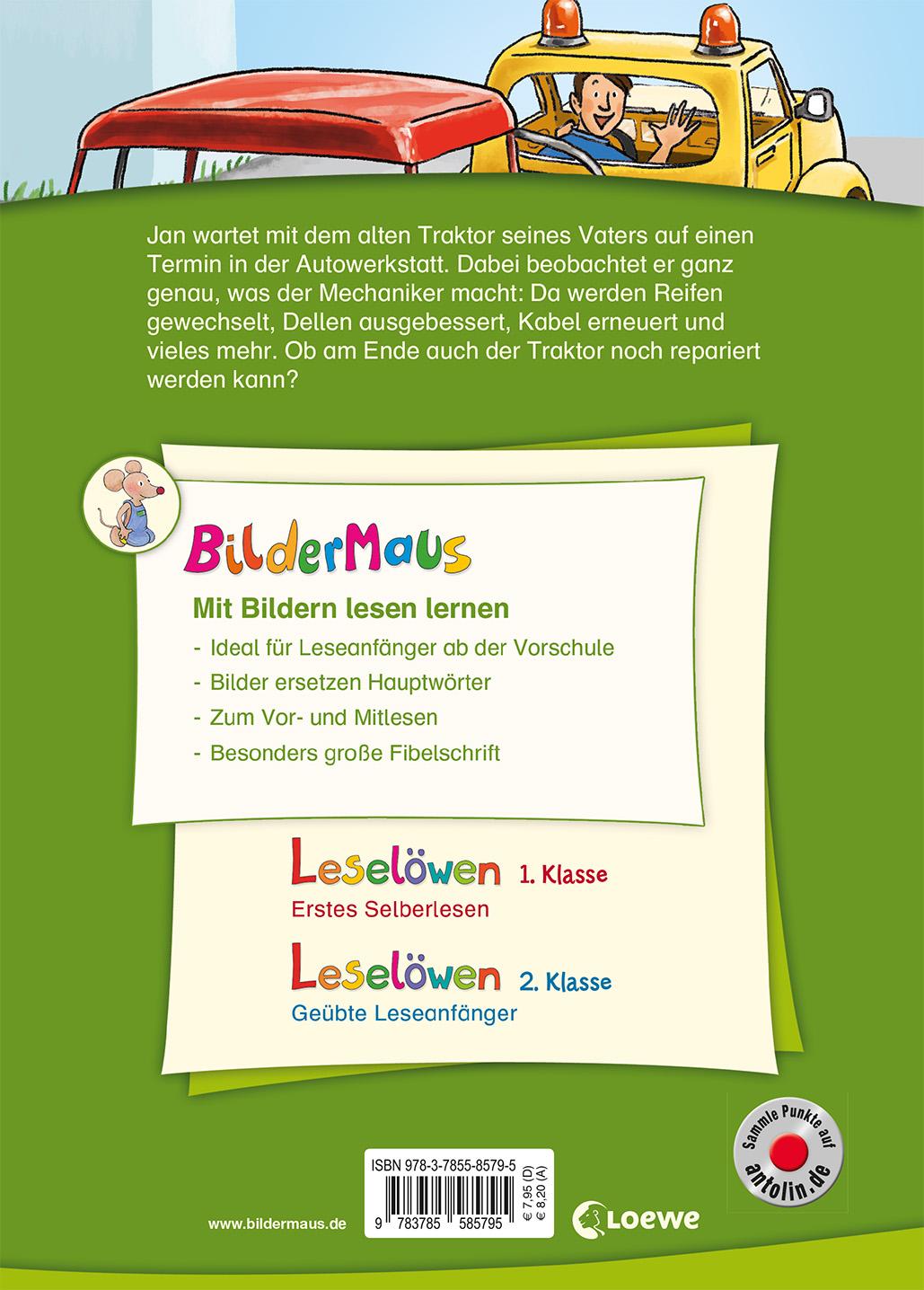 Rückseitencover Bildermaus - Ein Tag in der Autowerkstatt