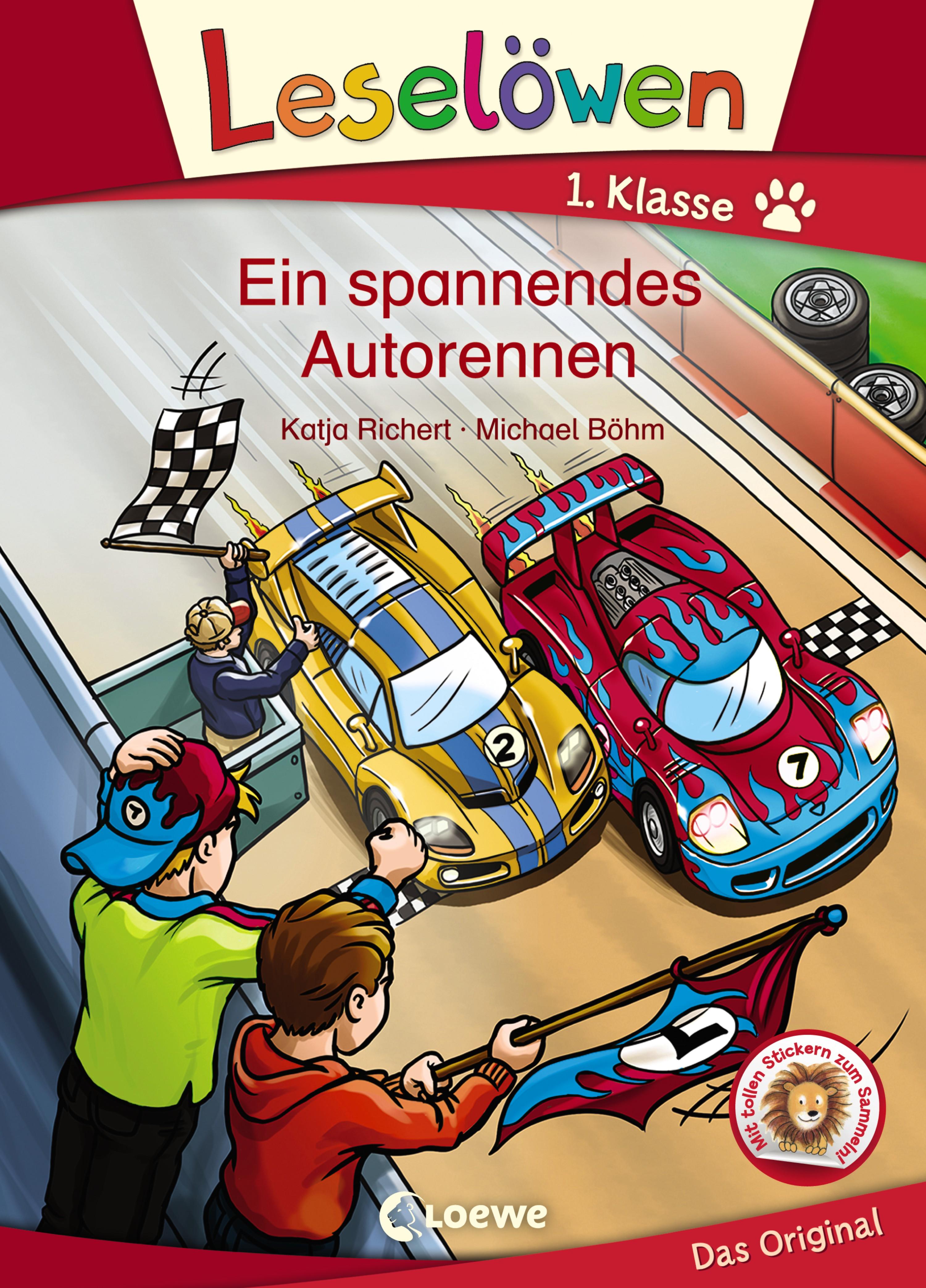 Vorderes Coverbild Leselöwen 1. Klasse - Ein spannendes Autorennen