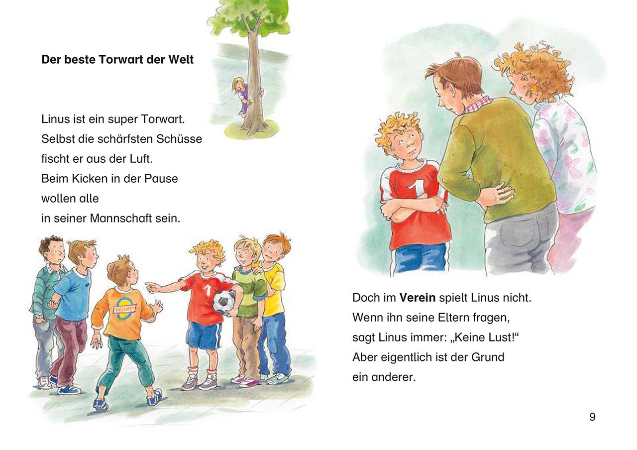 Beispielinhalt (Bild) Leselöwen 2. Klasse - Fußballgeschichten