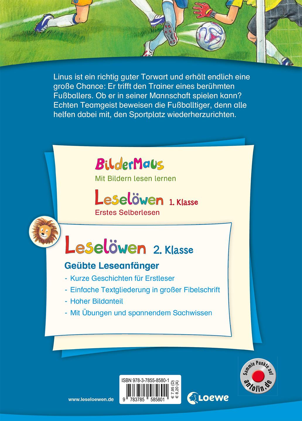 Rückseitencover Leselöwen 2. Klasse - Fußballgeschichten
