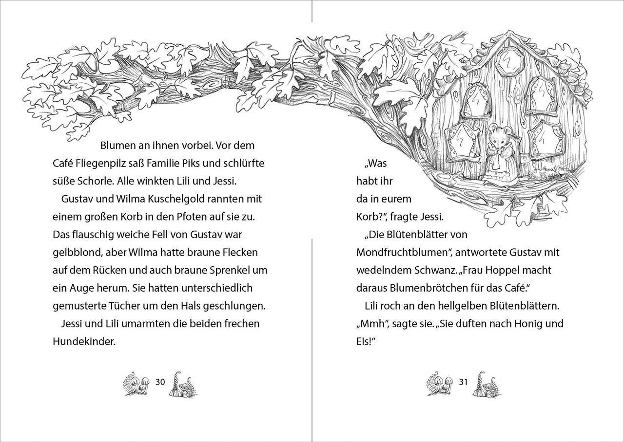 Beispielinhalt (Bild) Die magischen Tierfreunde - Pia Puschel und der geheime Zauber