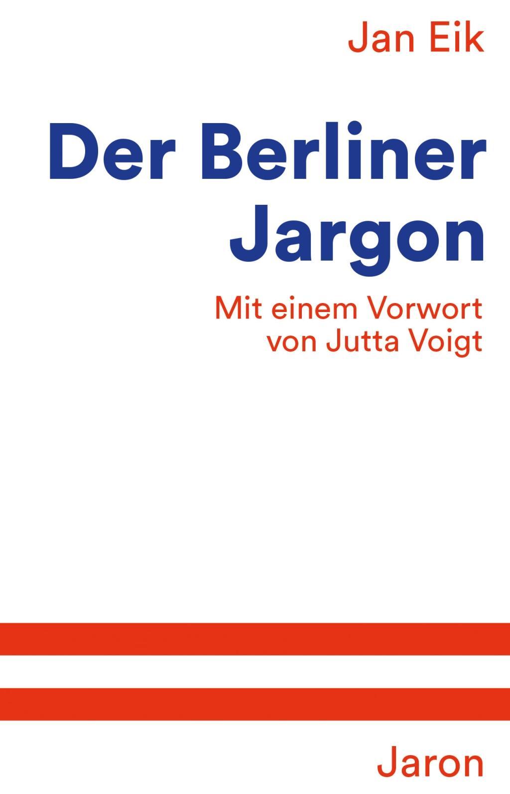 Vorderes Coverbild Der Berliner Jargon
