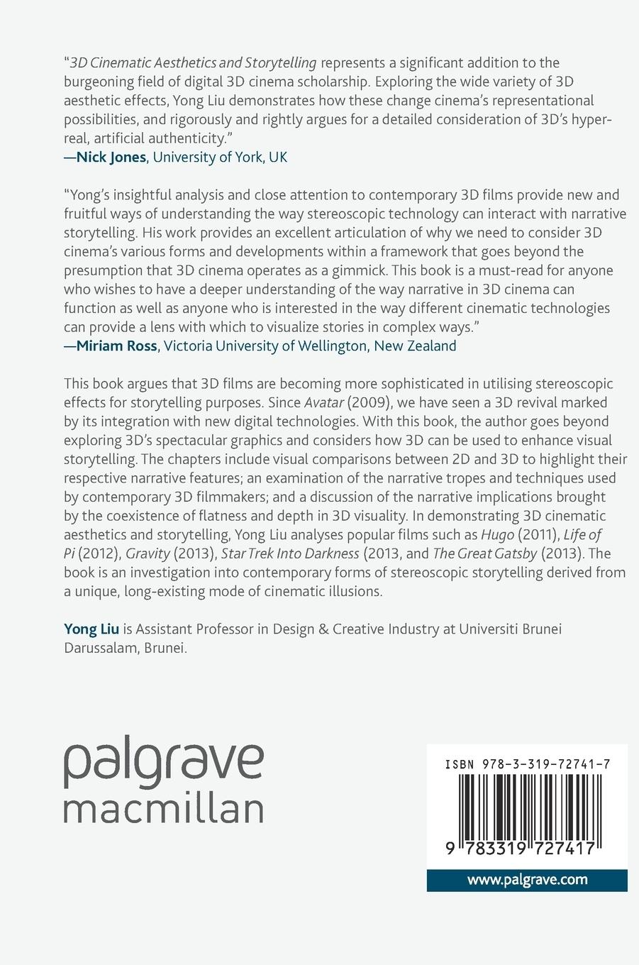 Rückseitencover 3D Cinematic Aesthetics and Storytelling