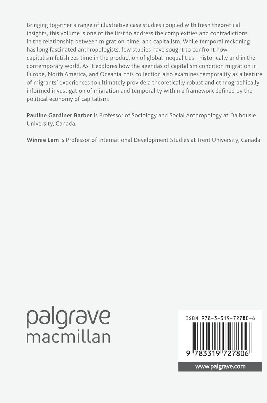 Rückseitencover Migration, Temporality, and Capitalism