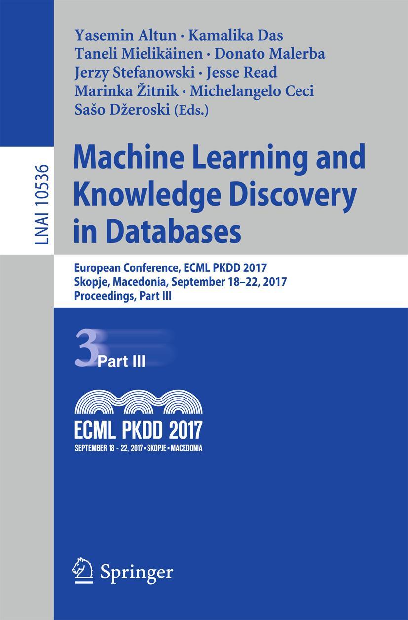 Vorderes Coverbild Machine Learning and Knowledge Discovery in Databases