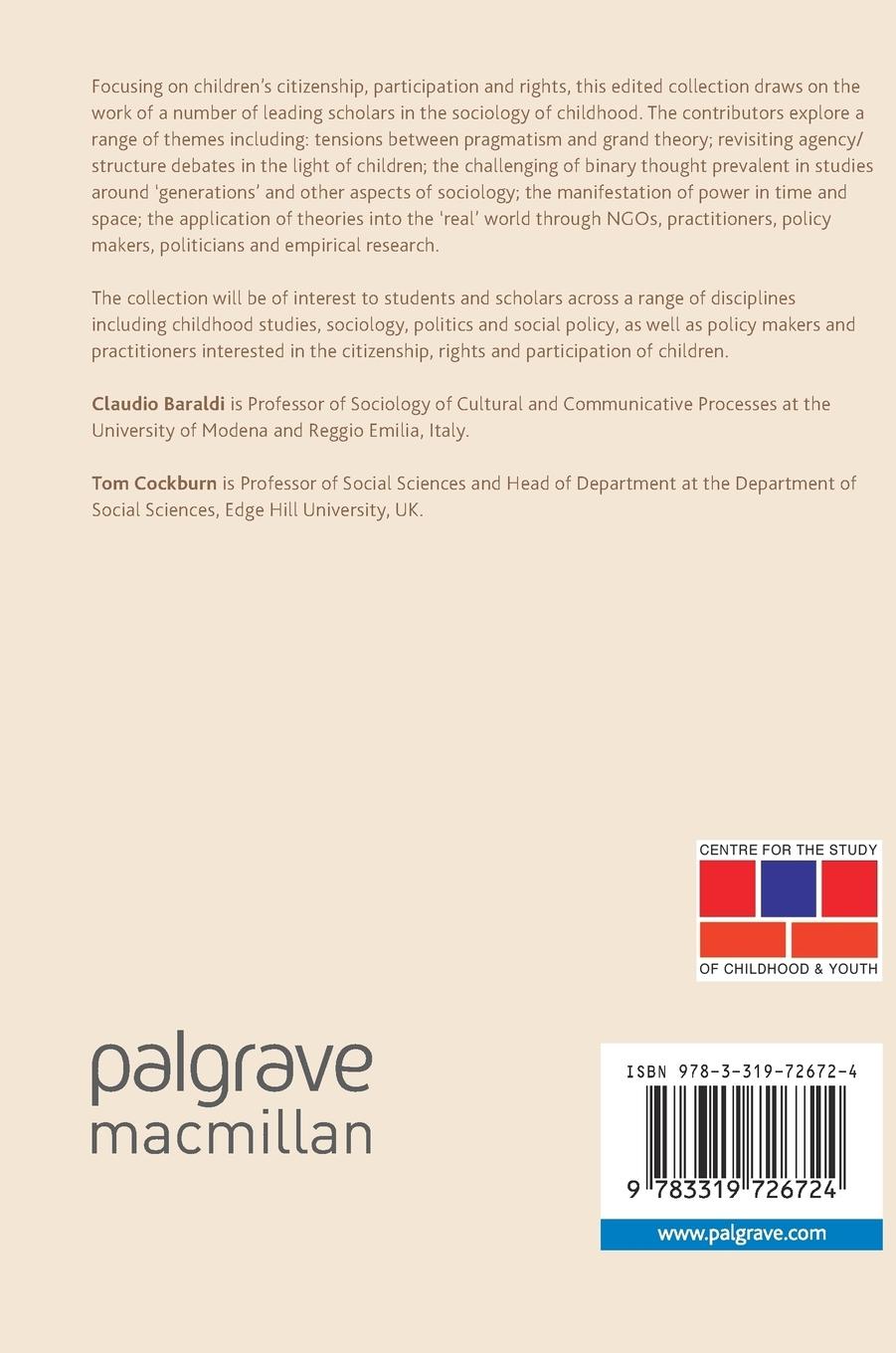 Rückseitencover Theorising Childhood