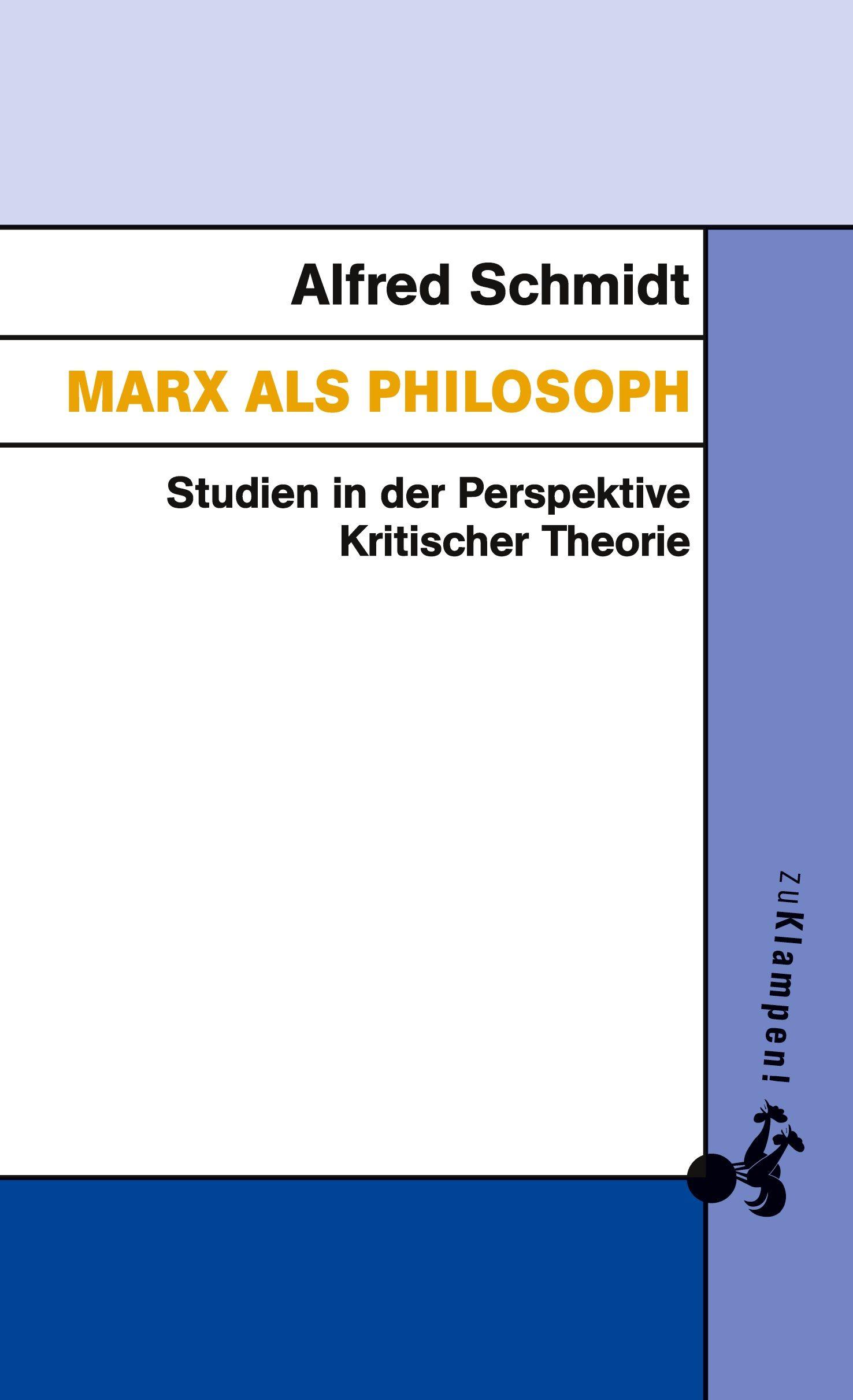 Vorderes Coverbild Marx als Philosoph