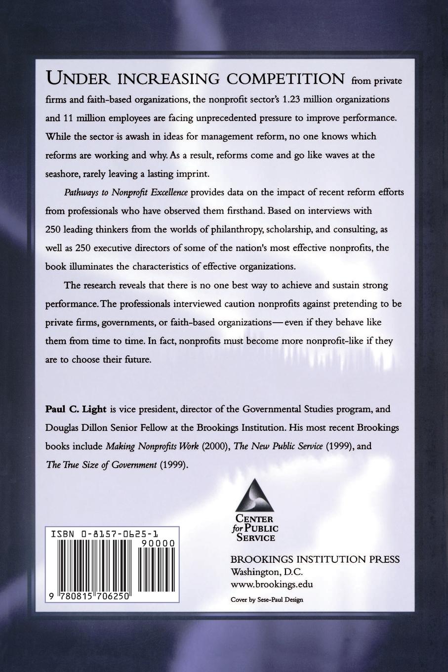 Rückseitencover Pathways to Nonprofit Excellence