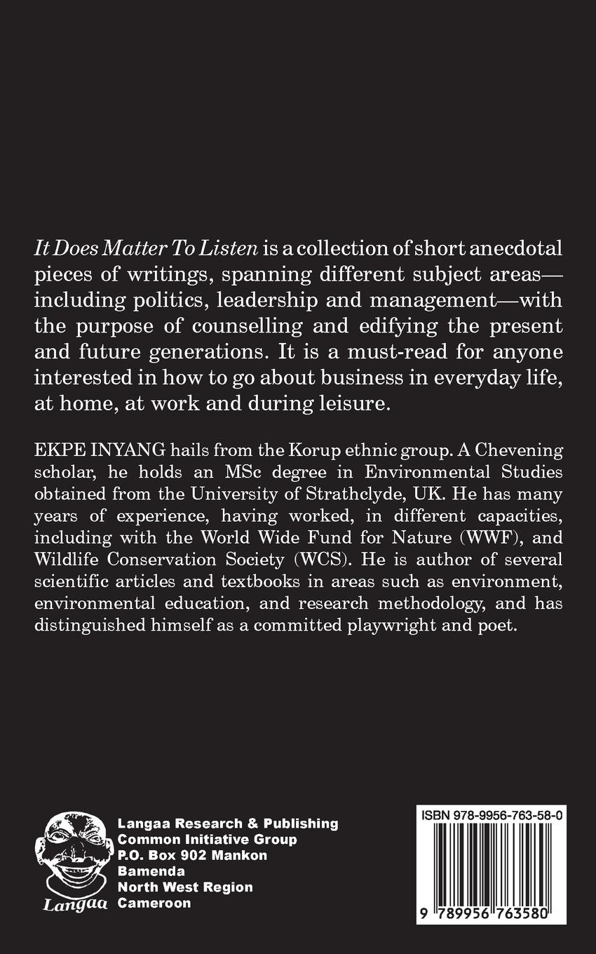 Rückseitencover It Does Matter To Listen