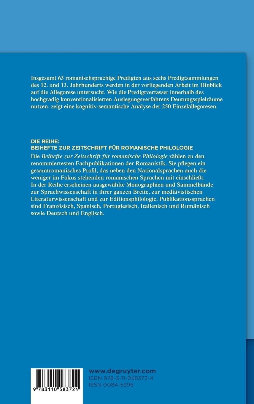 Rückseitencover Allegorese als Ambiguierungsverfahren