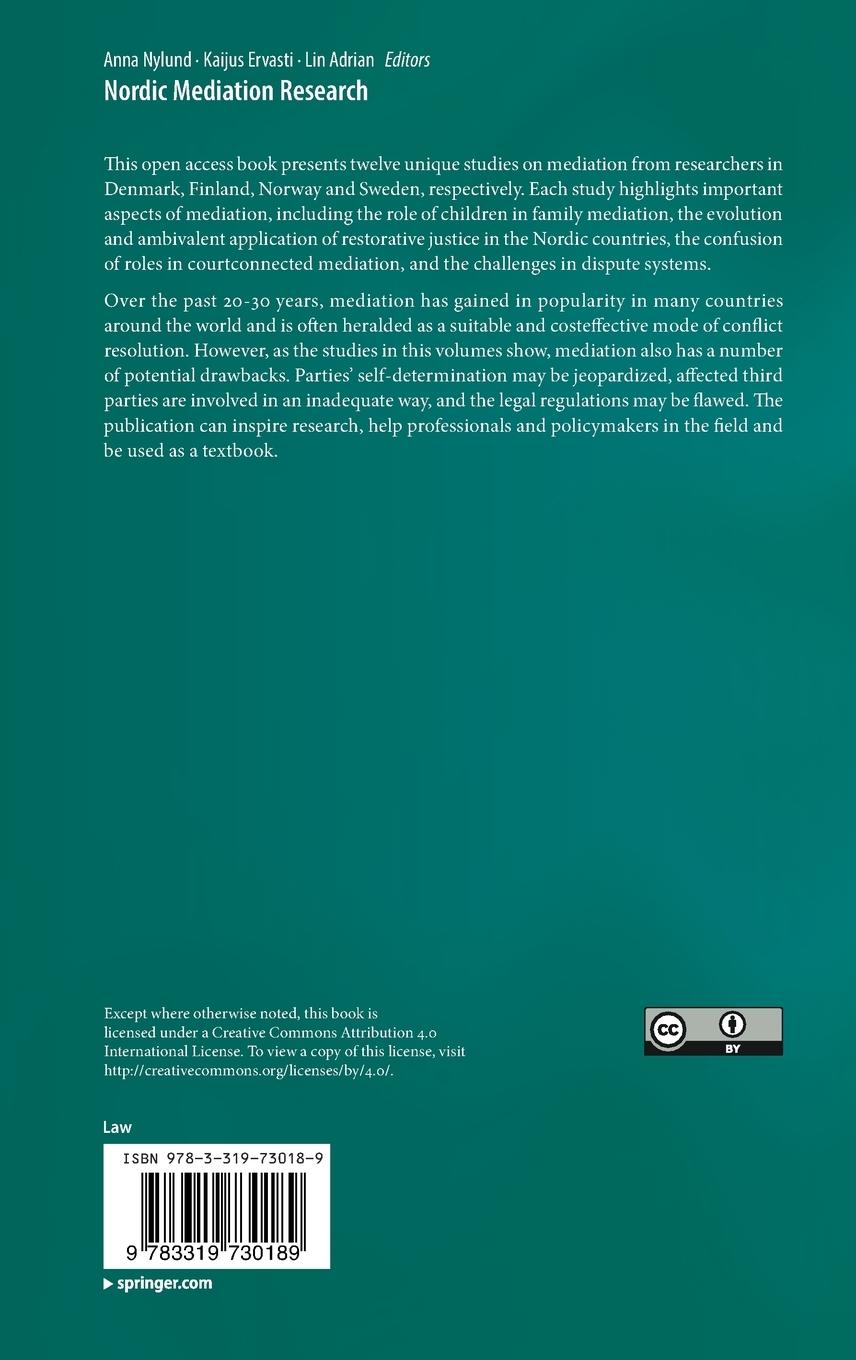 Rückseitencover Nordic Mediation Research