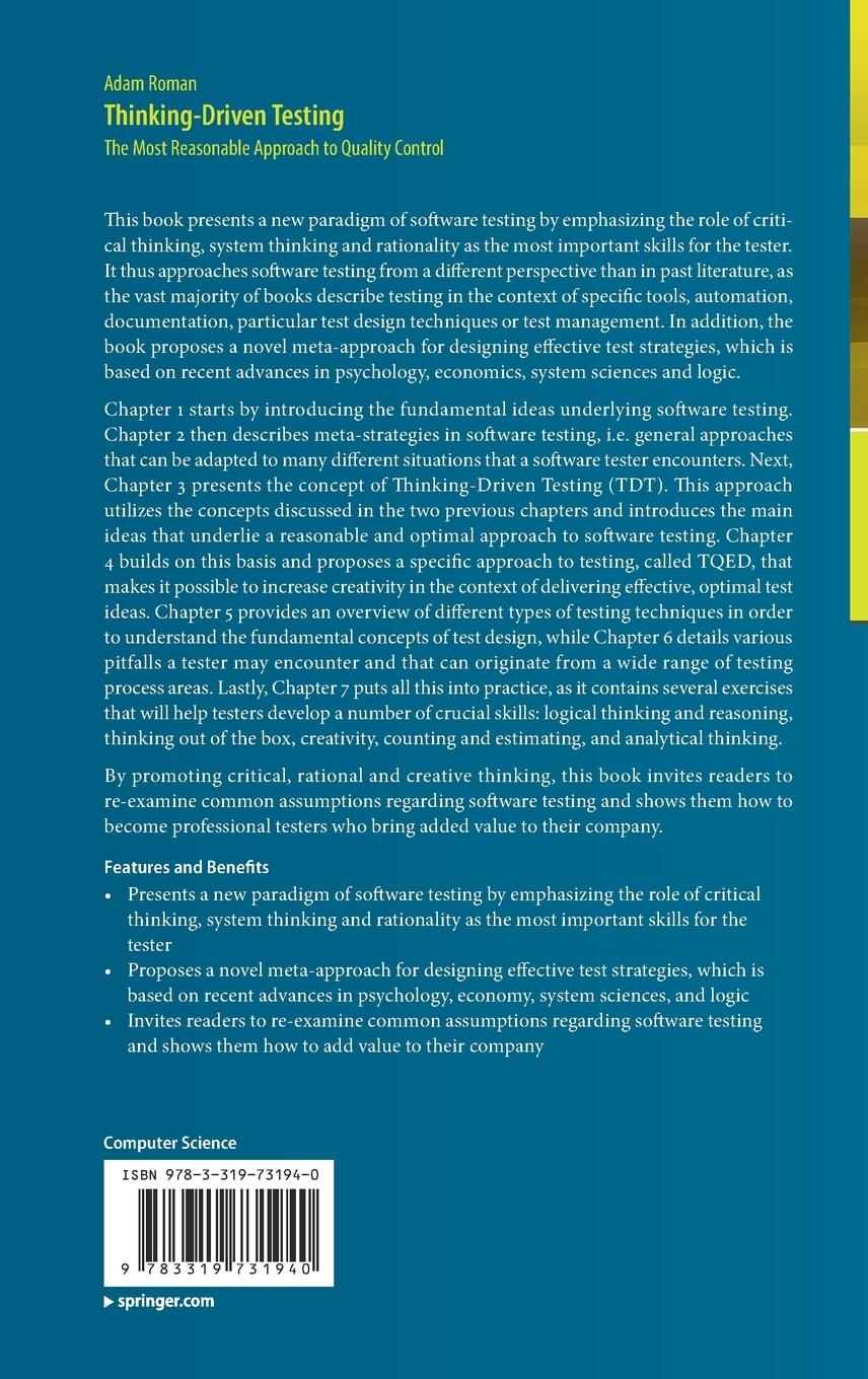 Rückseitencover Thinking-Driven Testing