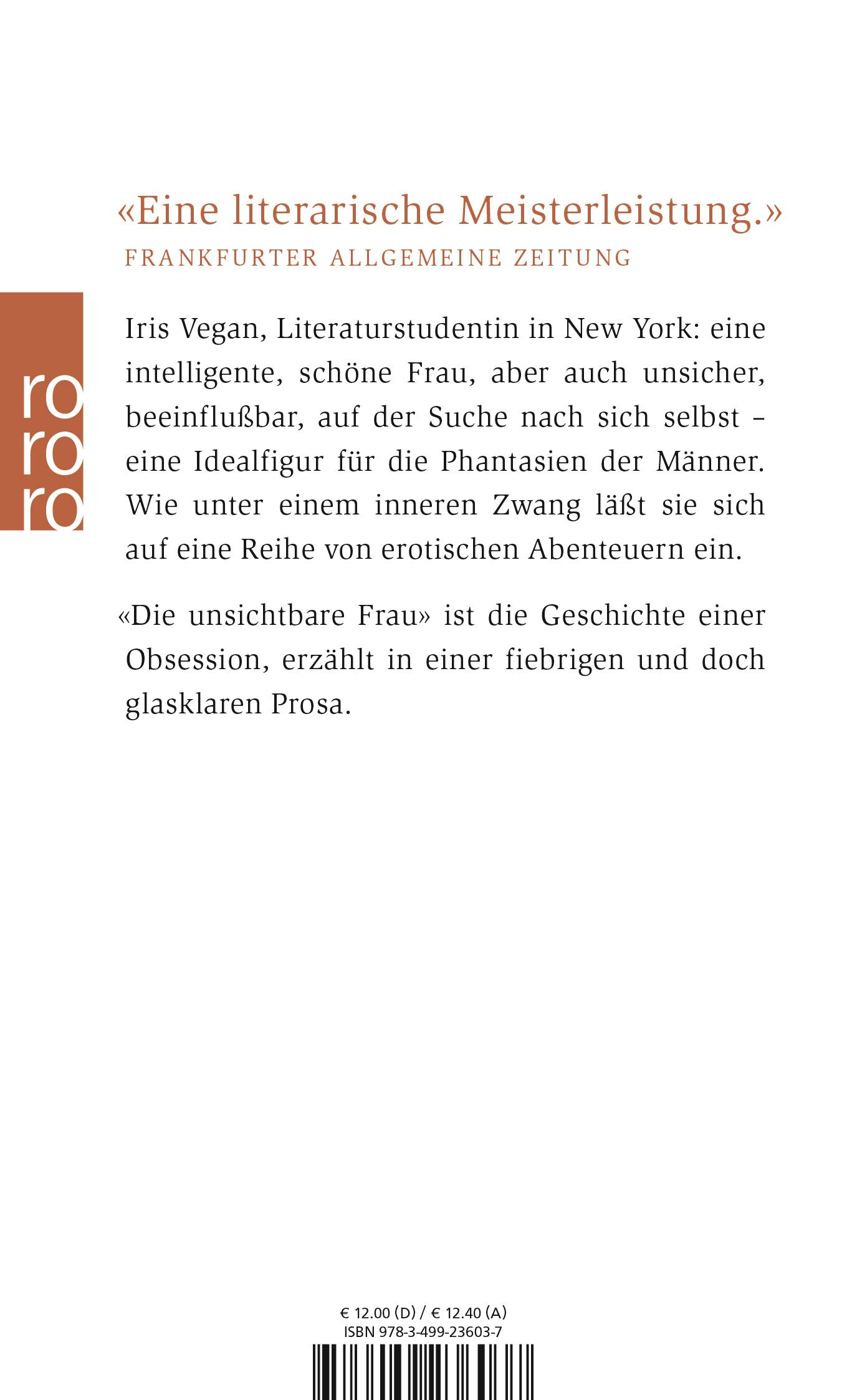 Rückseitencover Die unsichtbare Frau