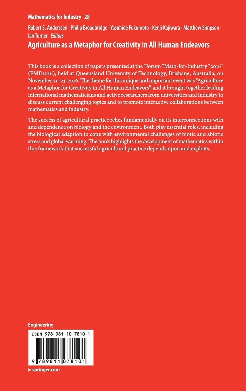 Rückseitencover Agriculture as a Metaphor for Creativity in All Human Endeavors