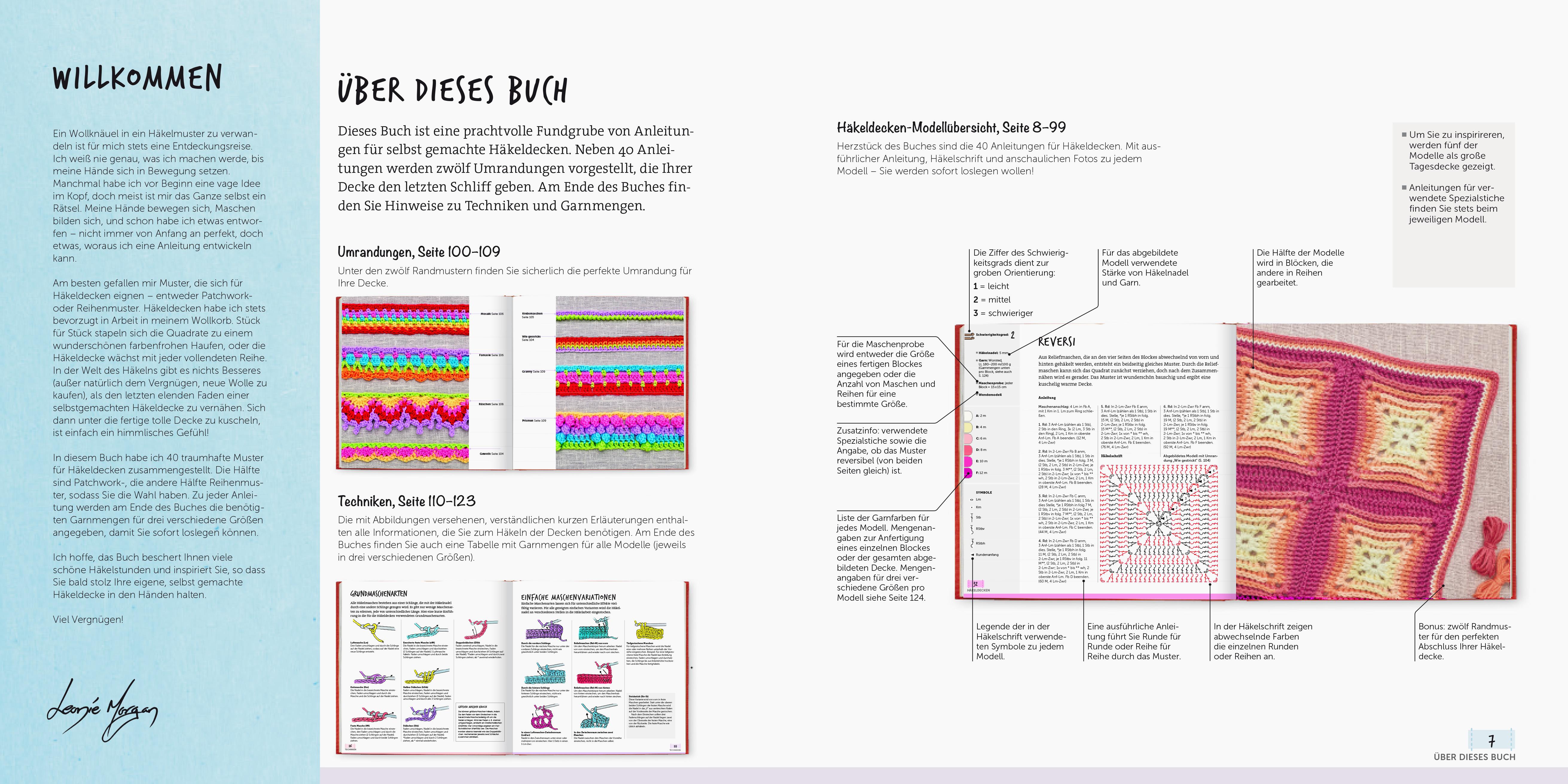 Beispielinhalt (Bild) Wunderschöne Häkeldecken
