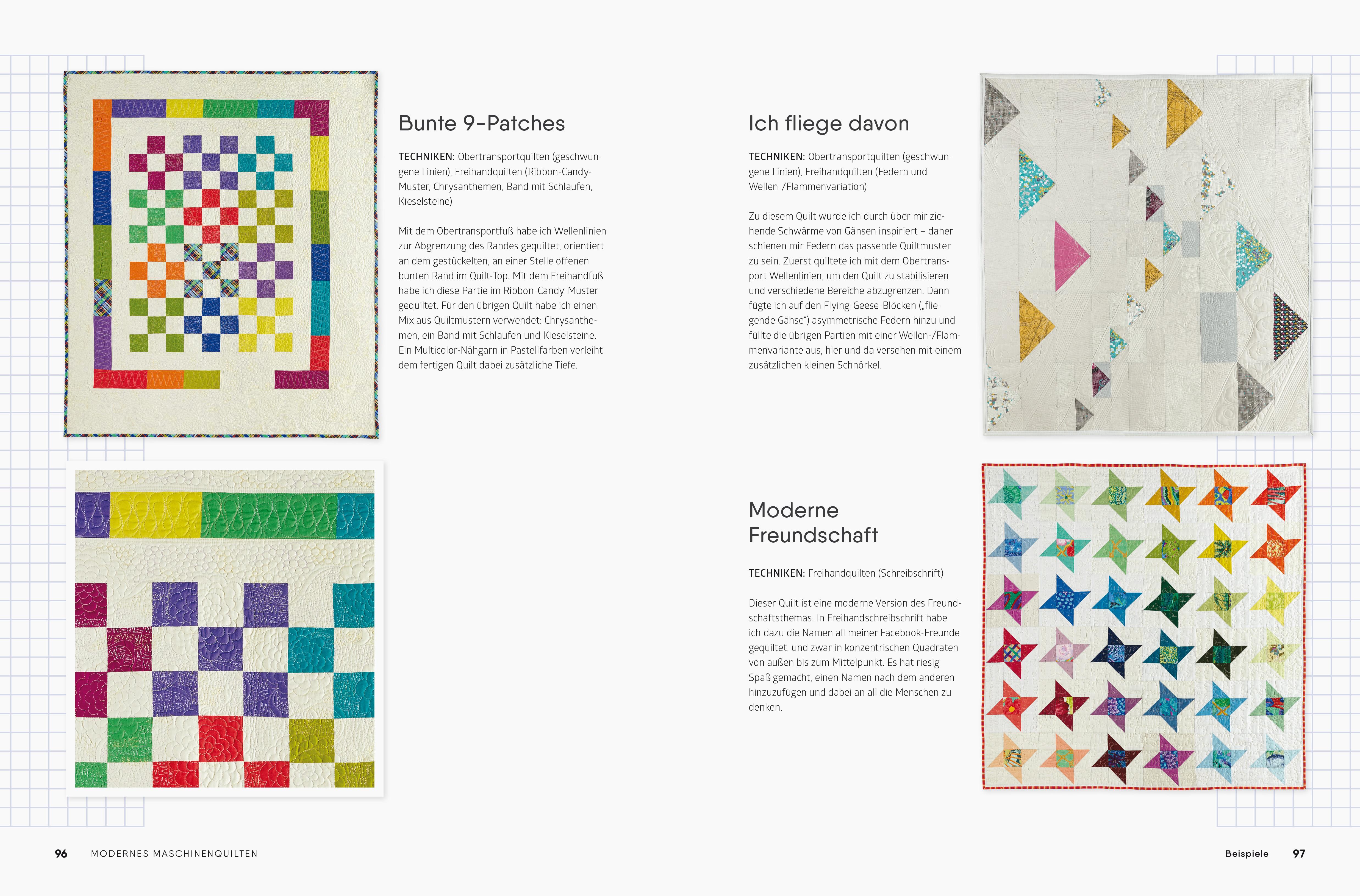 Beispielinhalt (Bild) Modernes Maschinenquilten