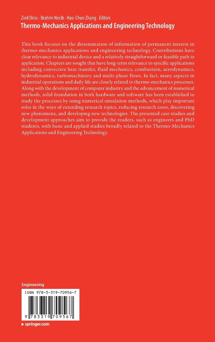 Rückseitencover Thermo-Mechanics Applications and Engineering Technology