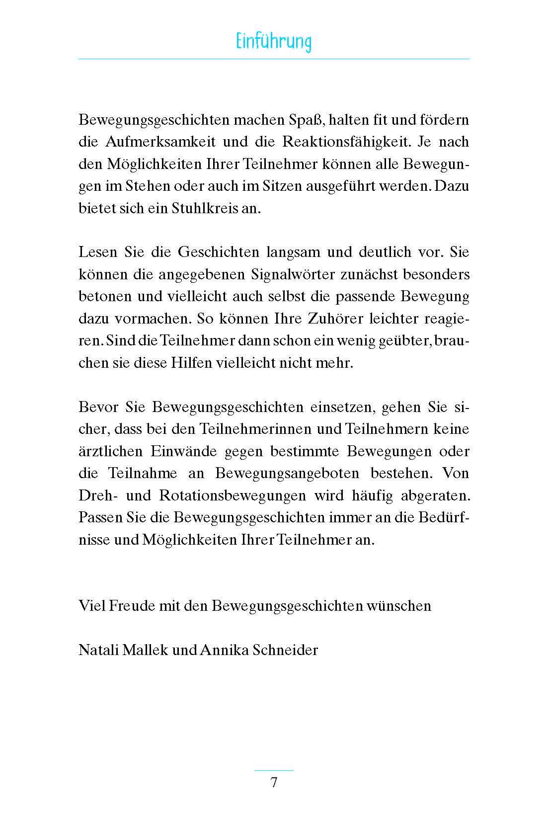 Beispielinhalt (Bild) Geschichten zum Bewegen