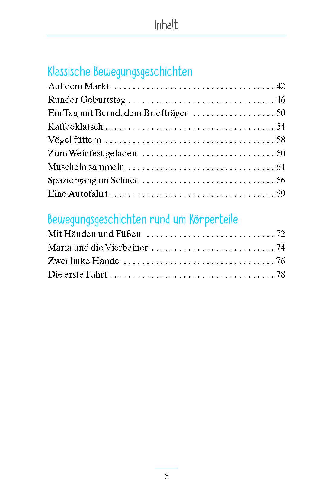 Beispielinhalt (Bild) Geschichten zum Bewegen