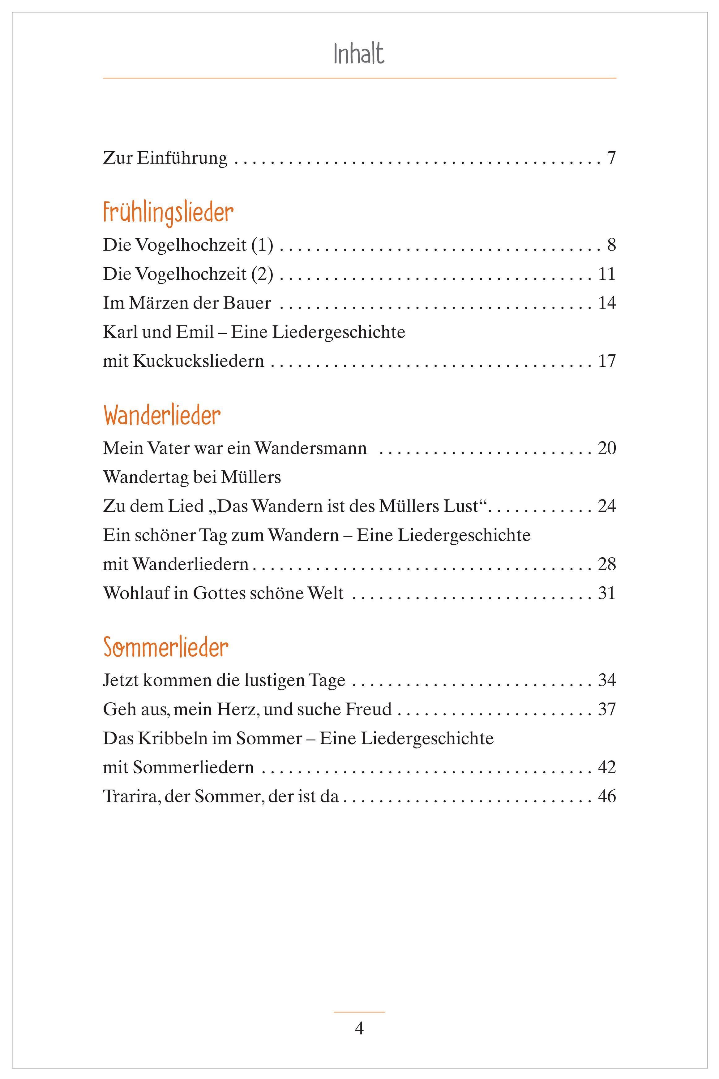 Beispielinhalt (Bild) Geschichten zum Vorlesen und Mitsingen