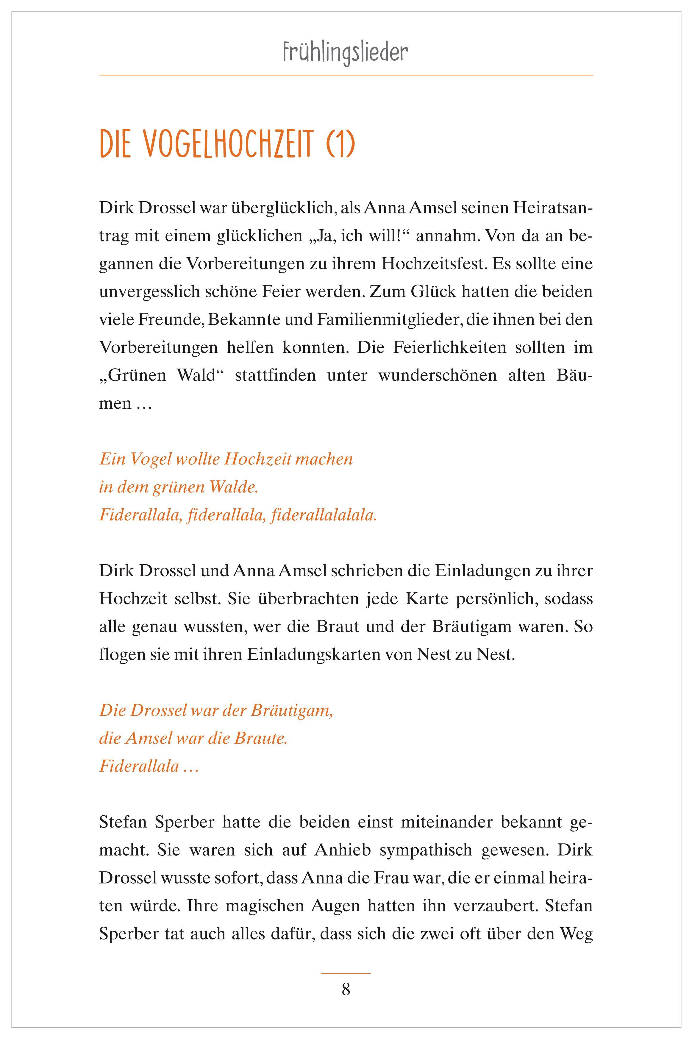 Beispielinhalt (Bild) Geschichten zum Vorlesen und Mitsingen