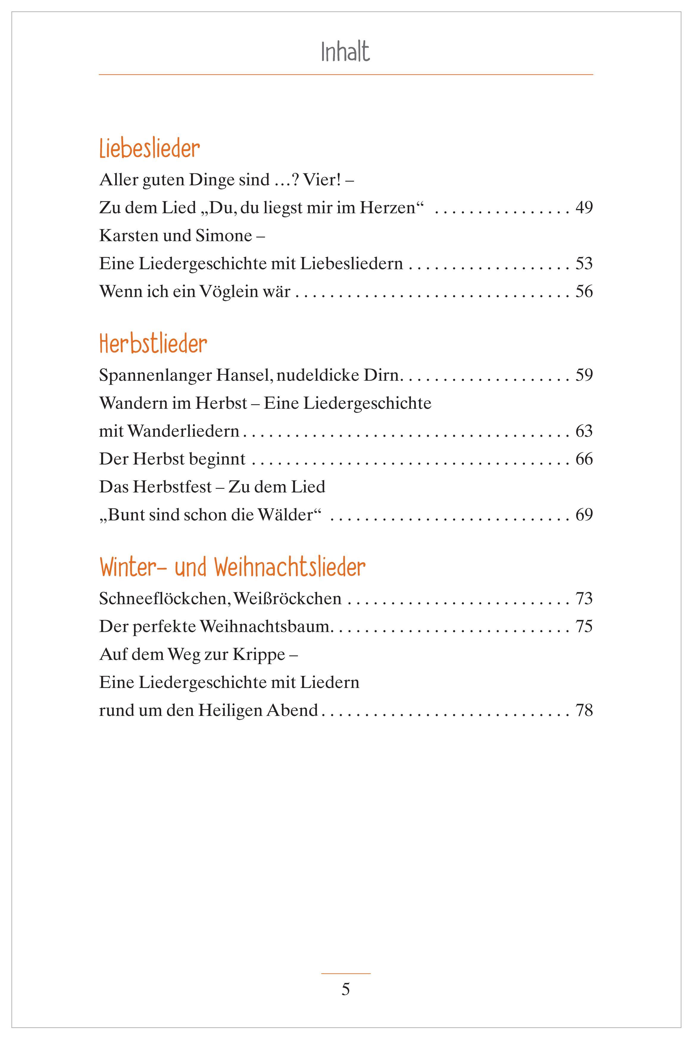Beispielinhalt (Bild) Geschichten zum Vorlesen und Mitsingen