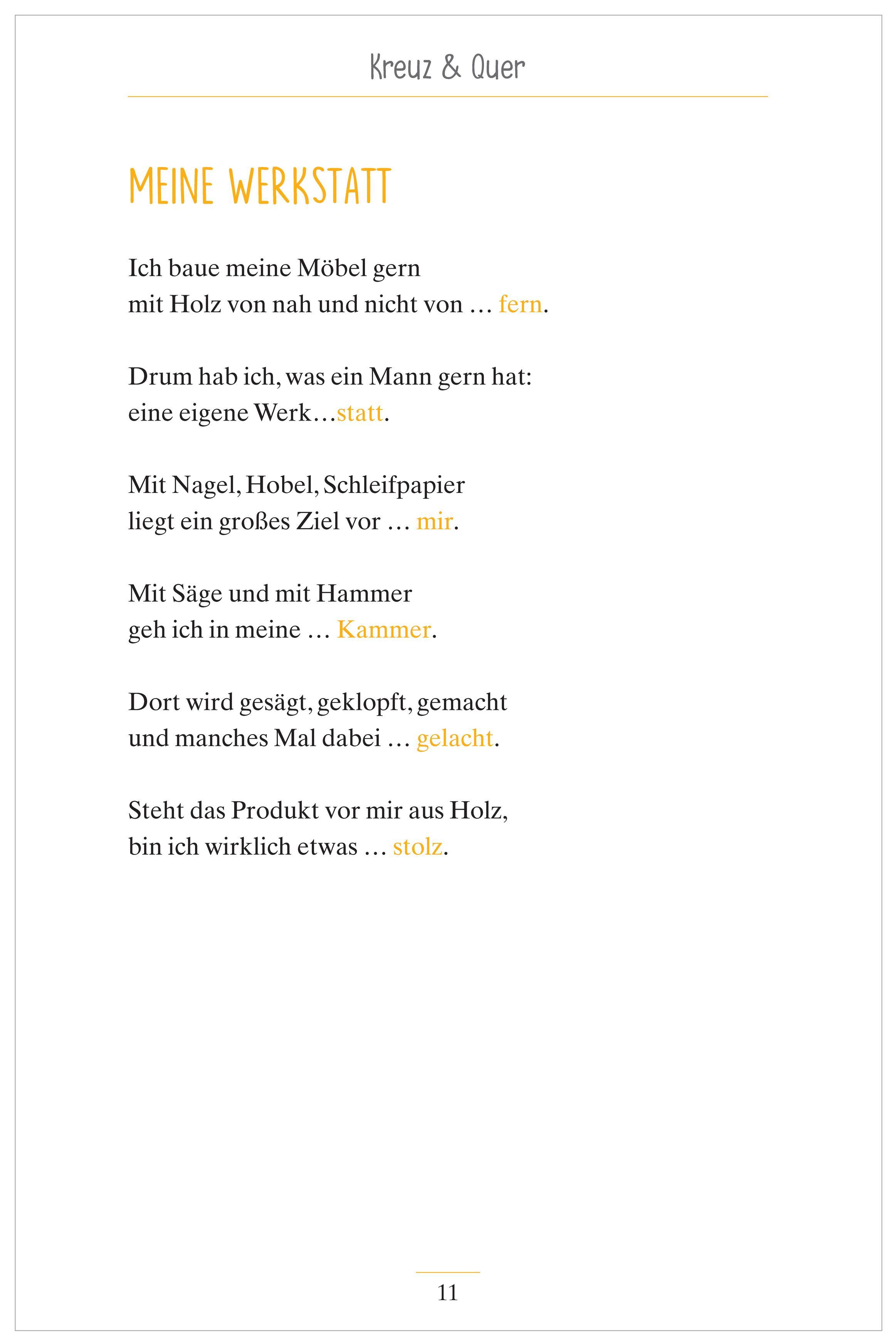 Beispielinhalt (Bild) Mitsprechgedichte