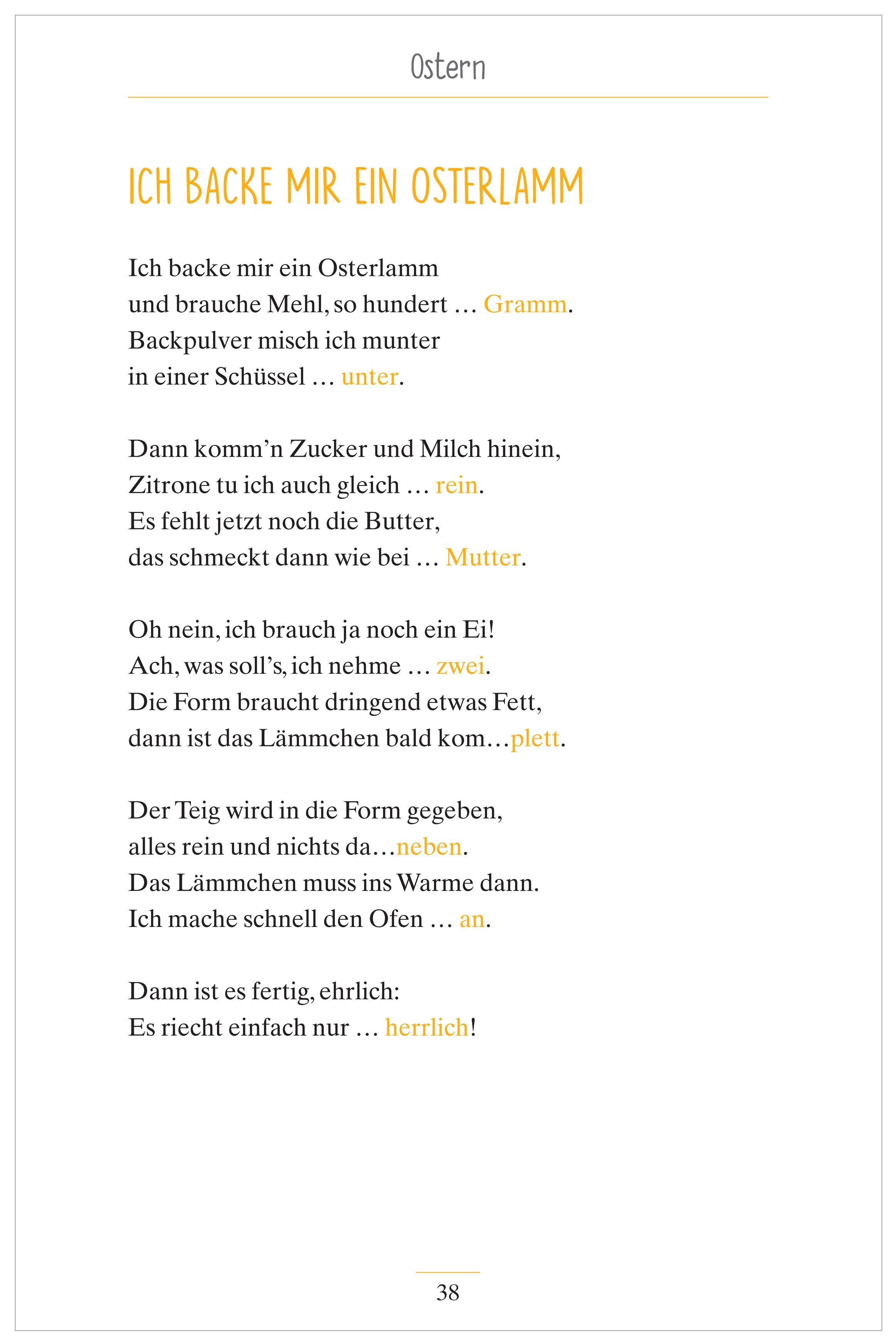 Beispielinhalt (Bild) Mitsprechgedichte