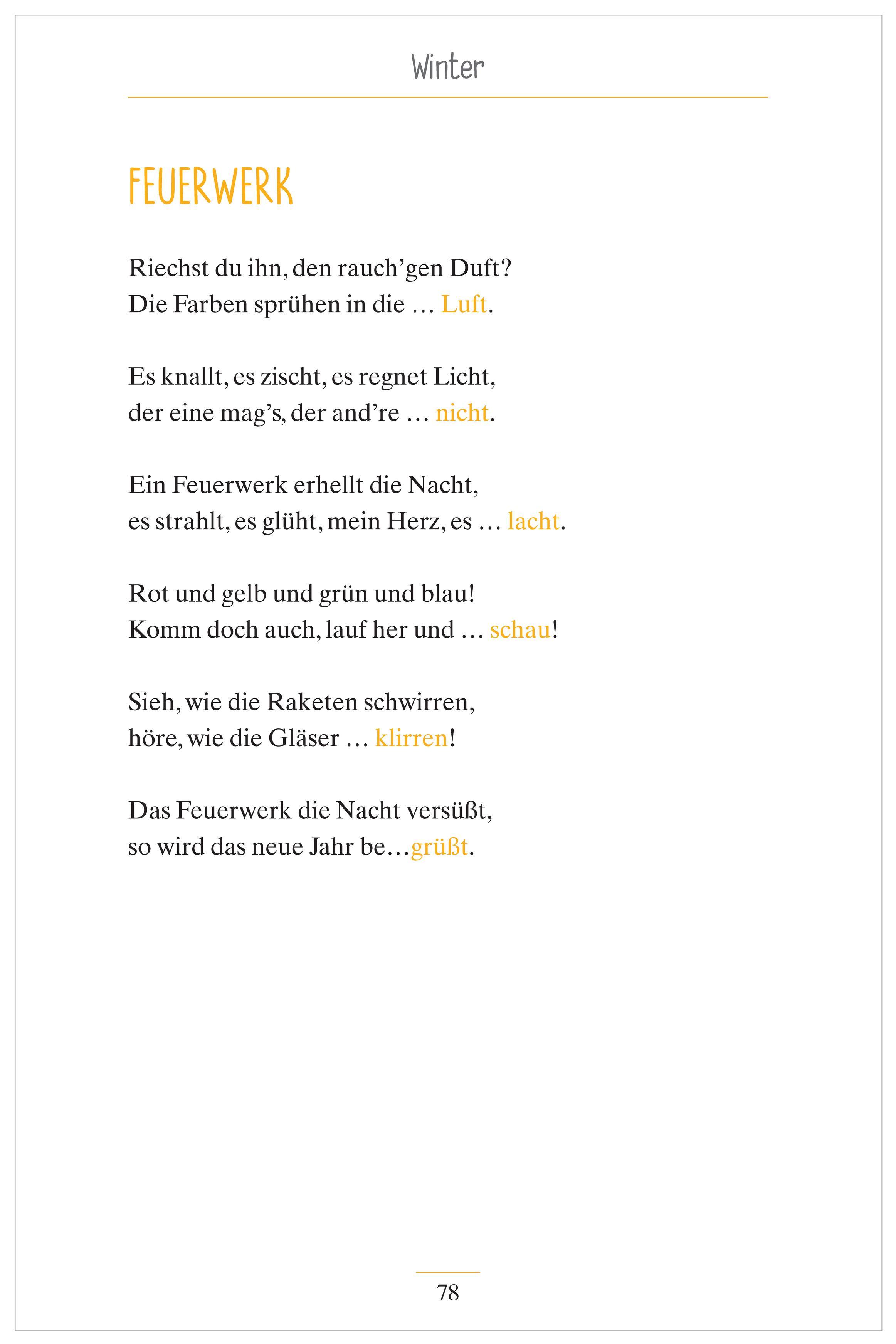 Beispielinhalt (Bild) Mitsprechgedichte