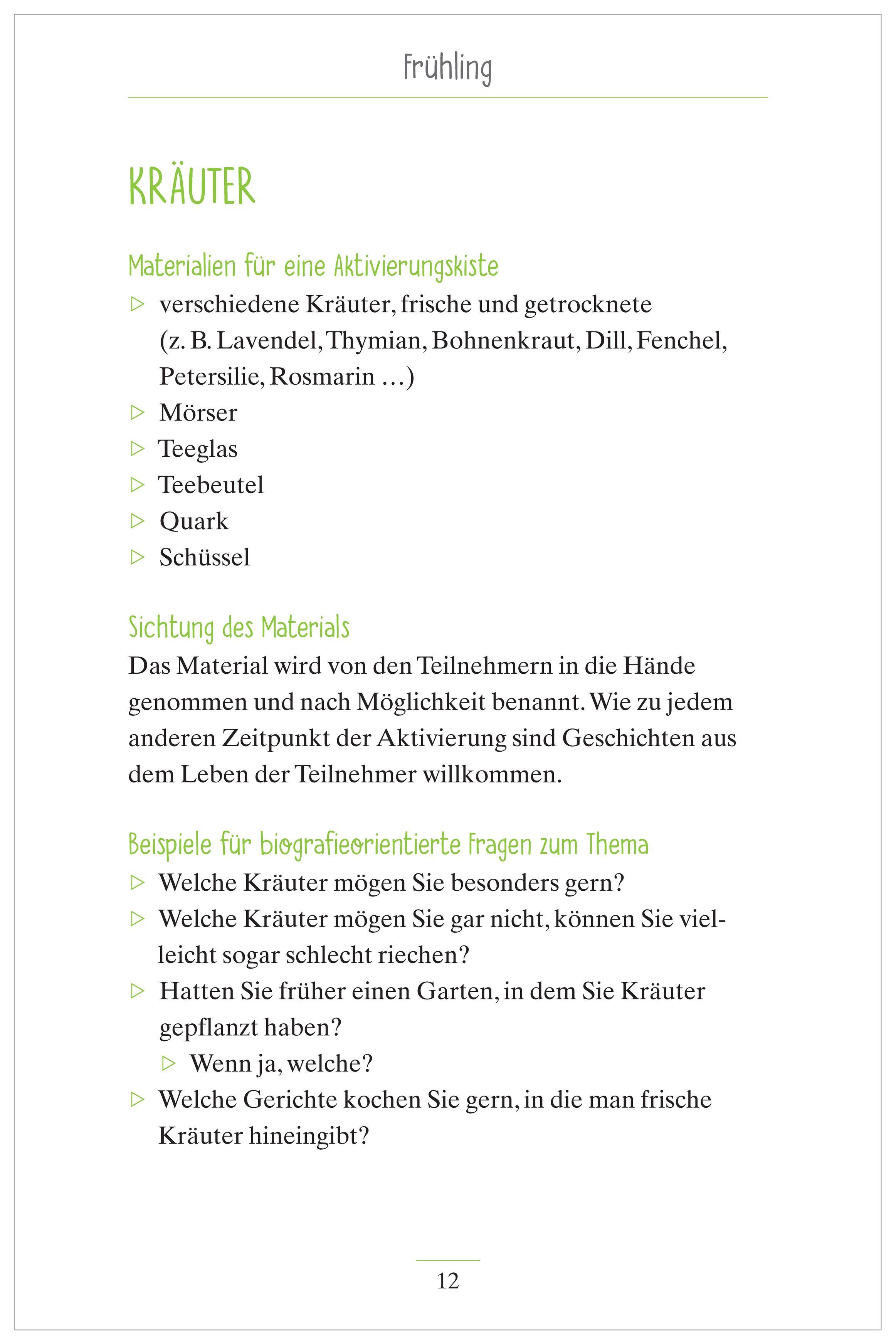 Beispielinhalt (Bild) Kurzaktivierungen