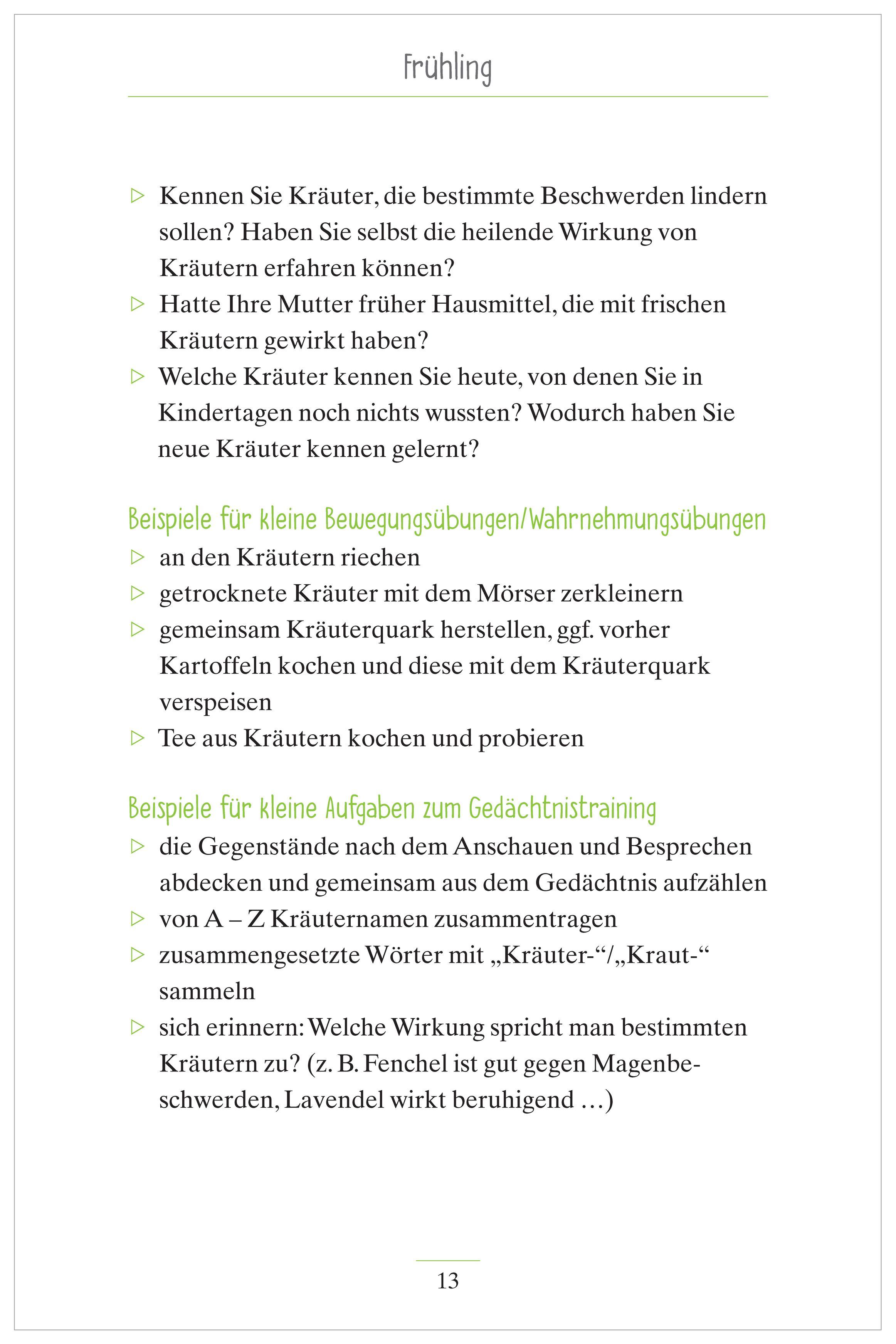 Beispielinhalt (Bild) Kurzaktivierungen