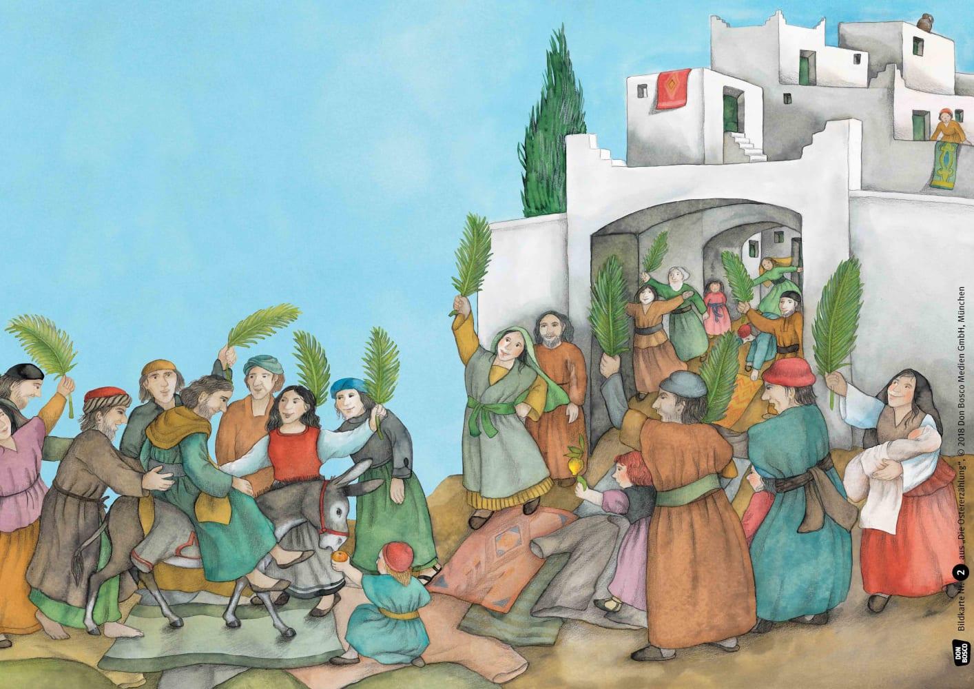 Beispielinhalt (Bild) Die Ostererzählung. Kamishibai Bildkartenset.