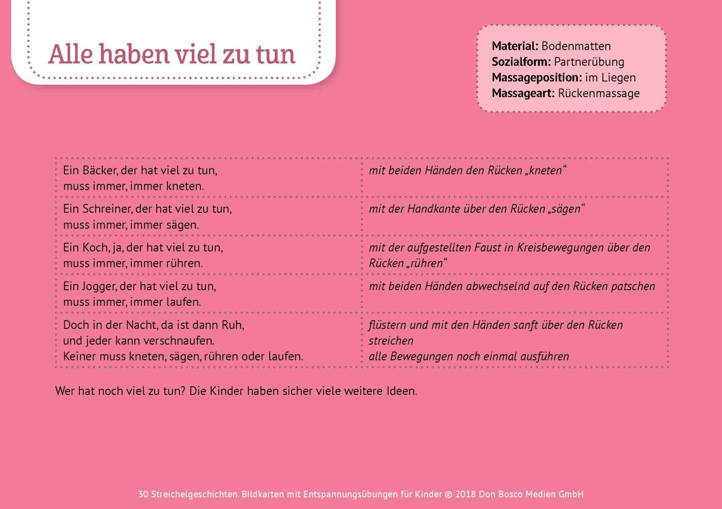 Beispielinhalt (Bild) 30 Streichelgeschichten