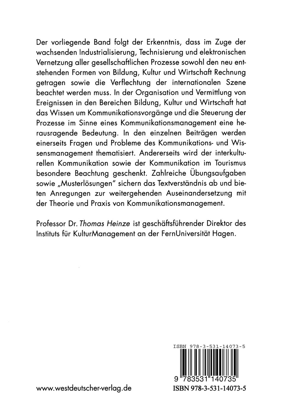 Rückseitencover Kommunikationsmanagement