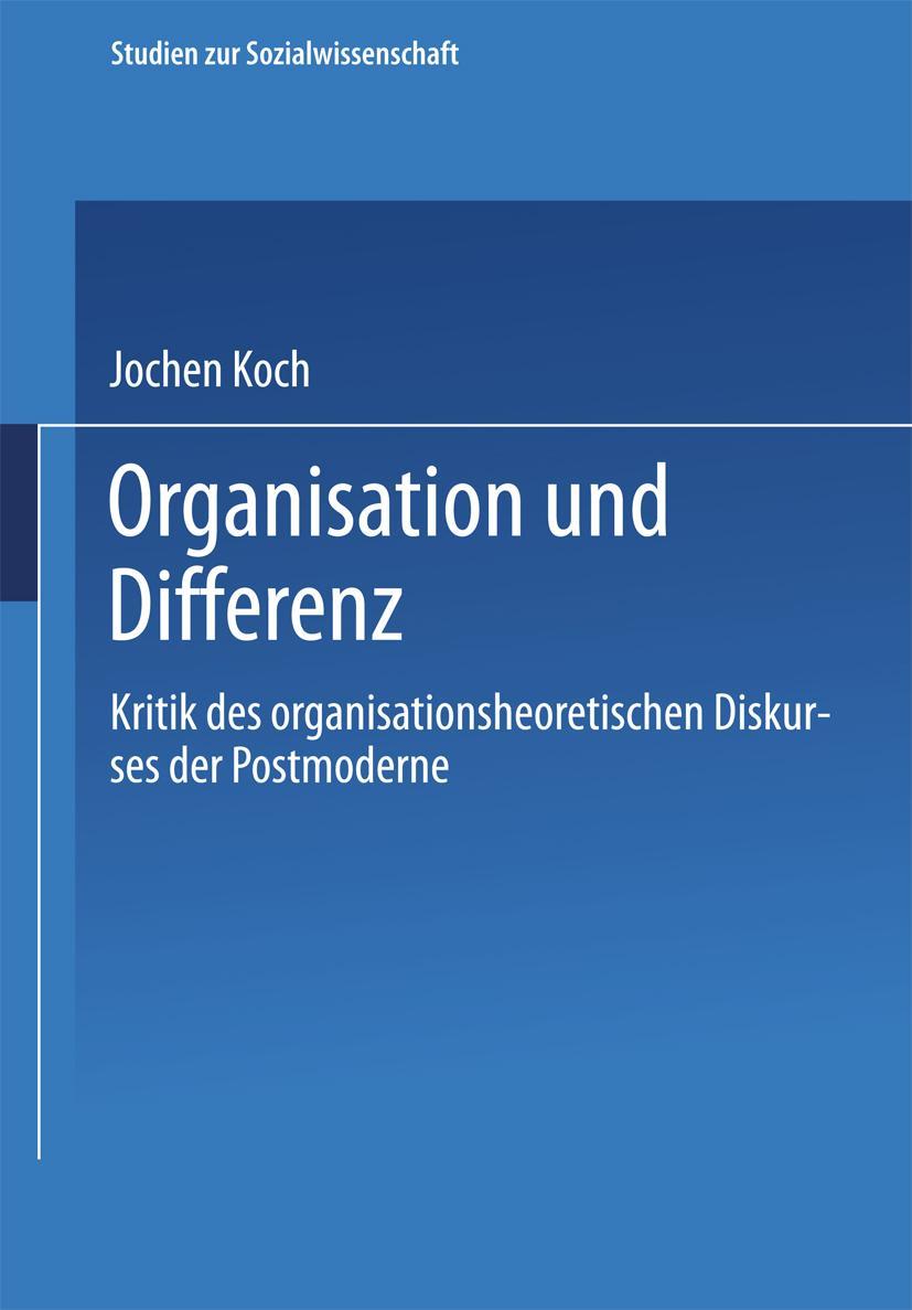 Vorderes Coverbild Organisation und Differenz