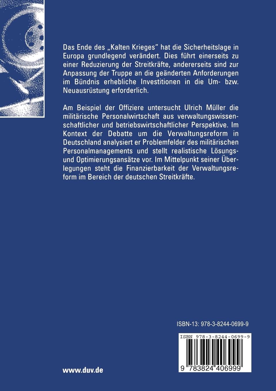 Rückseitencover Personalwirtschaft in der Bundeswehr