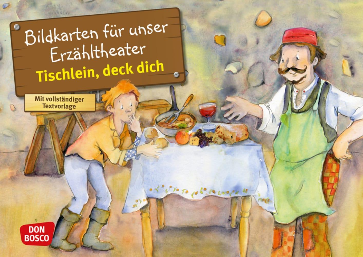 Vorderes Coverbild Tischlein, deck dich. Kamishibai Bildkartenset.