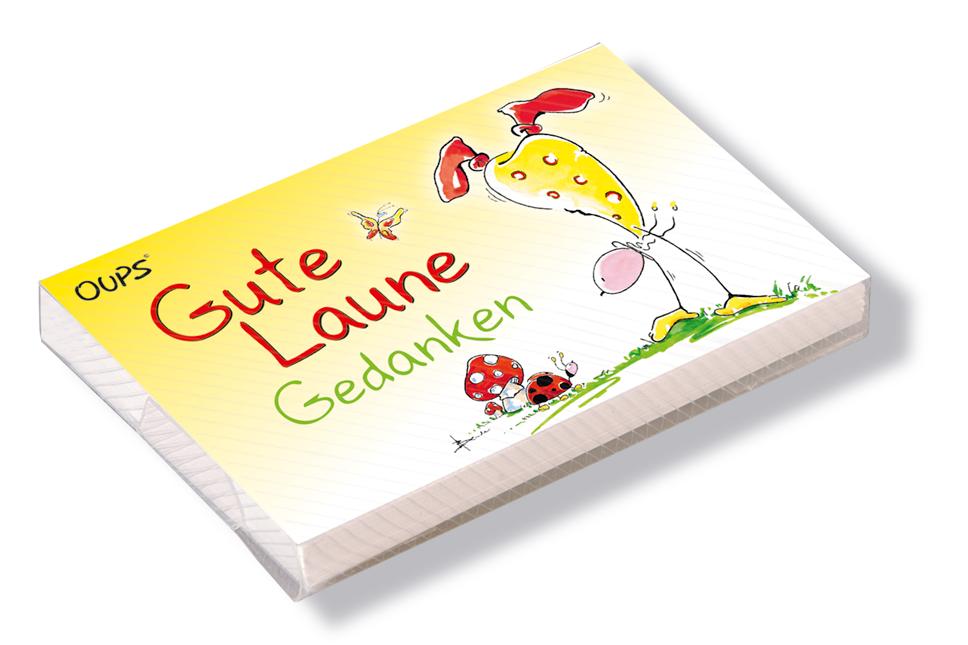 Vorderes Coverbild Oups Kärtchenbox - Gute Laune Gedanken