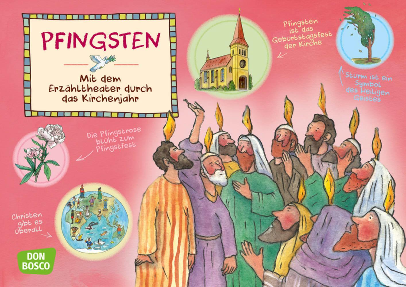 Vorderes Coverbild Pfingsten. Kamishibai Bildkartenset.