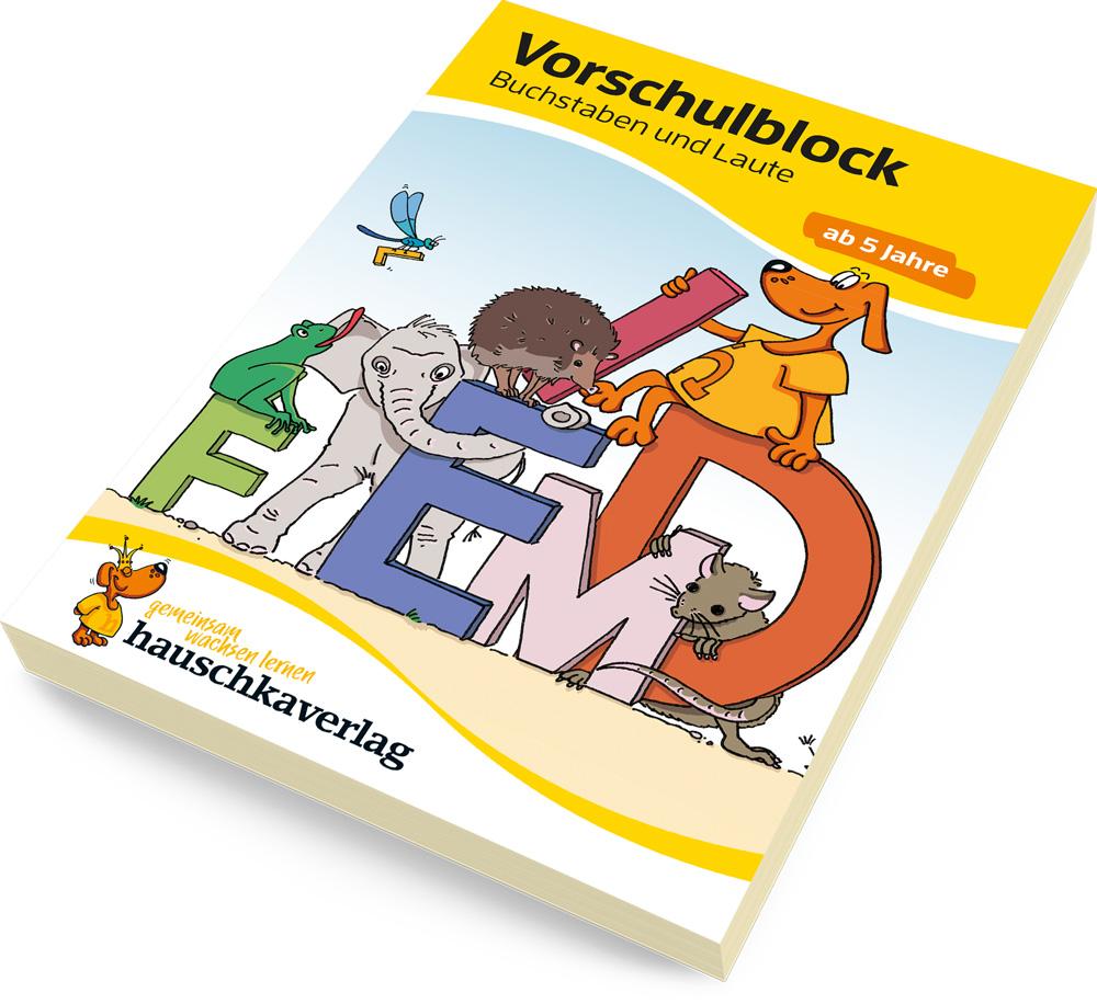 Beispielinhalt (Bild) Vorschulblock - Buchstaben und Laute ab 5 Jahre, A5-Block