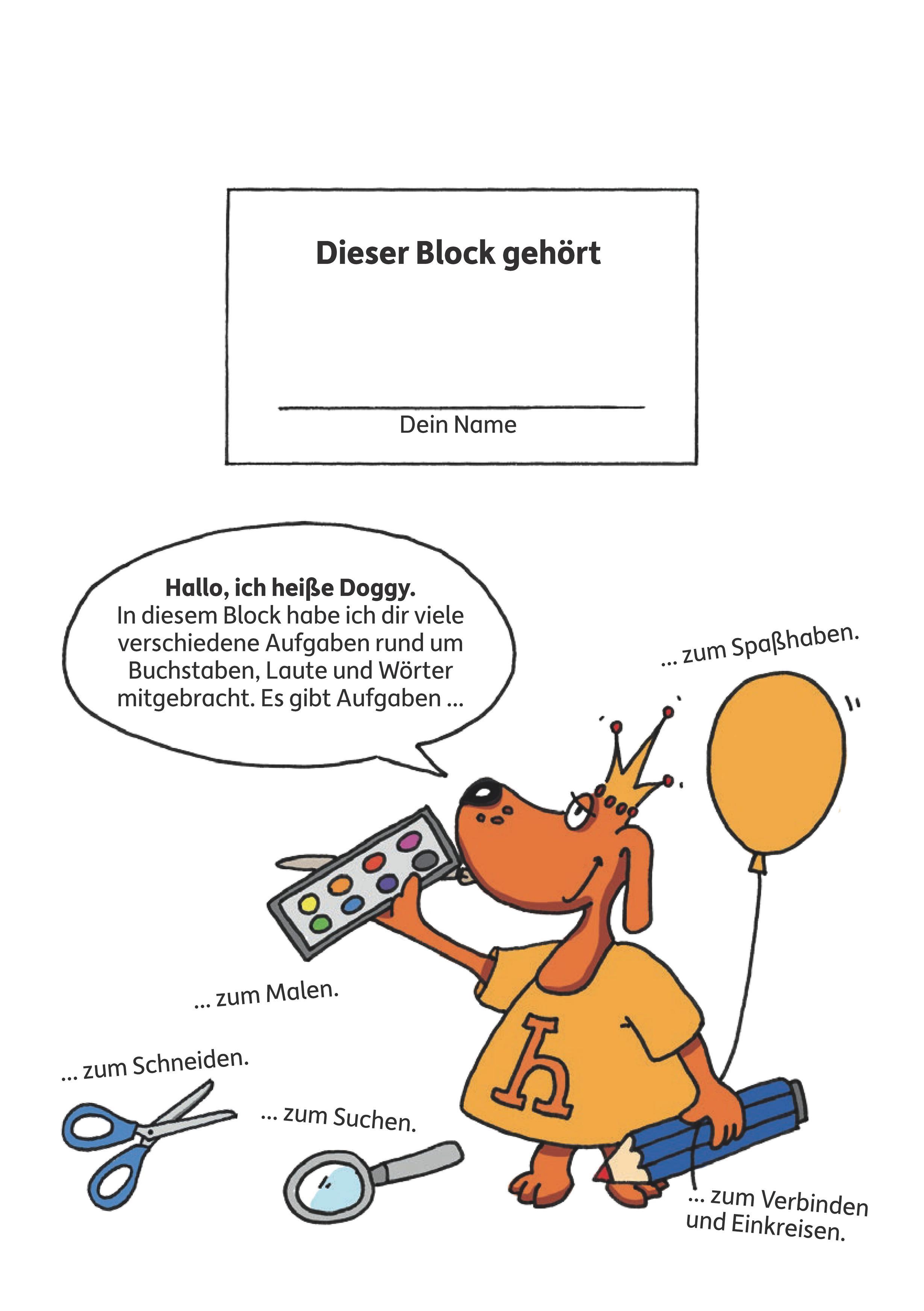 Beispielinhalt (Bild) Vorschulblock - Buchstaben und Laute ab 5 Jahre, A5-Block