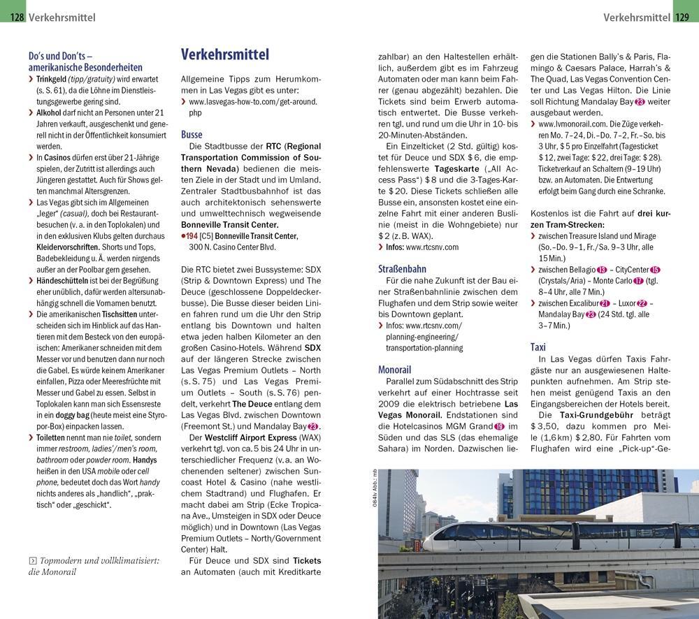 Beispielinhalt (Bild) Reise Know-How CityTrip Las Vegas
