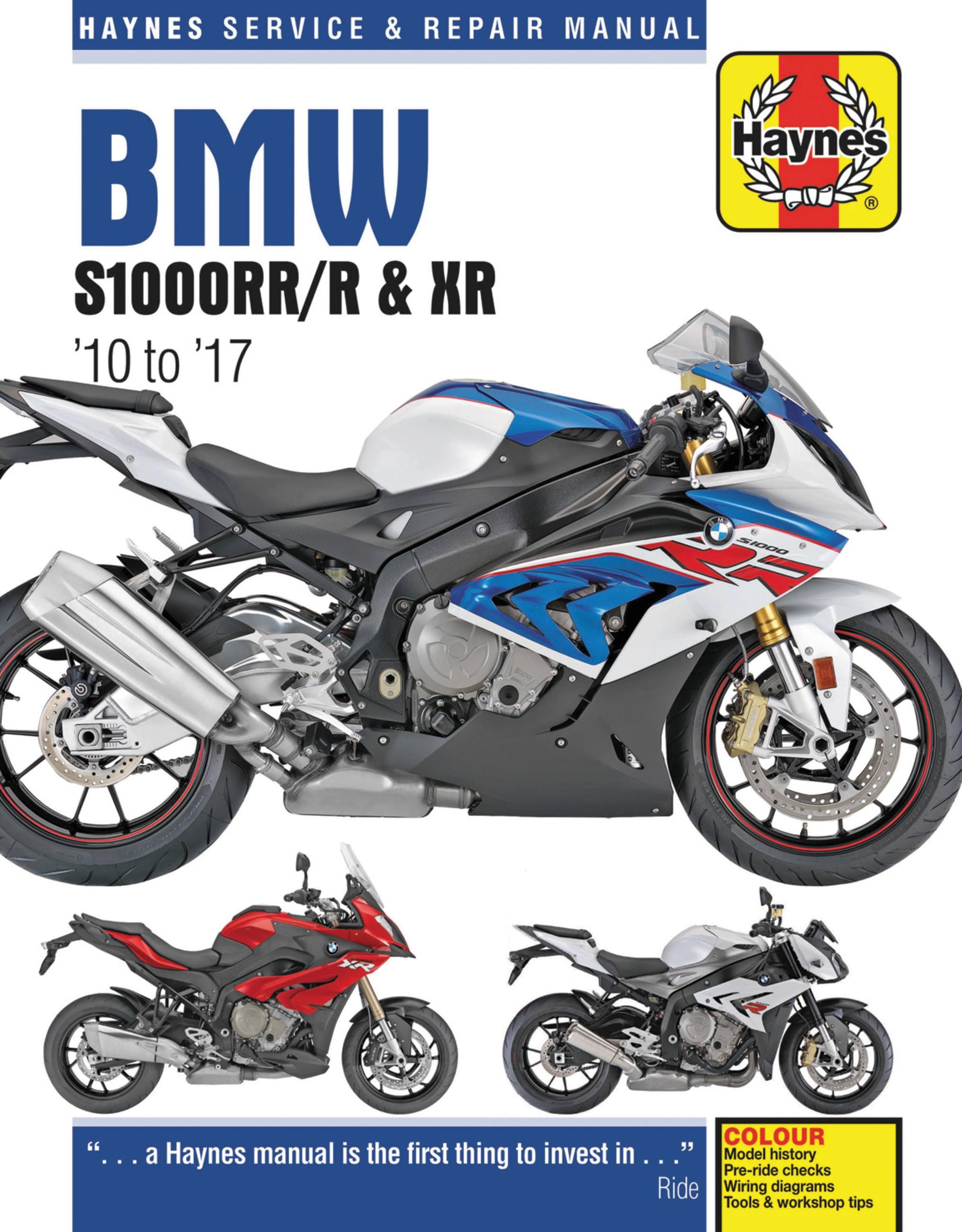 Vorderes Coverbild BMW S1000RR/R & XR Service & Repair Manual (2010 to 2017)