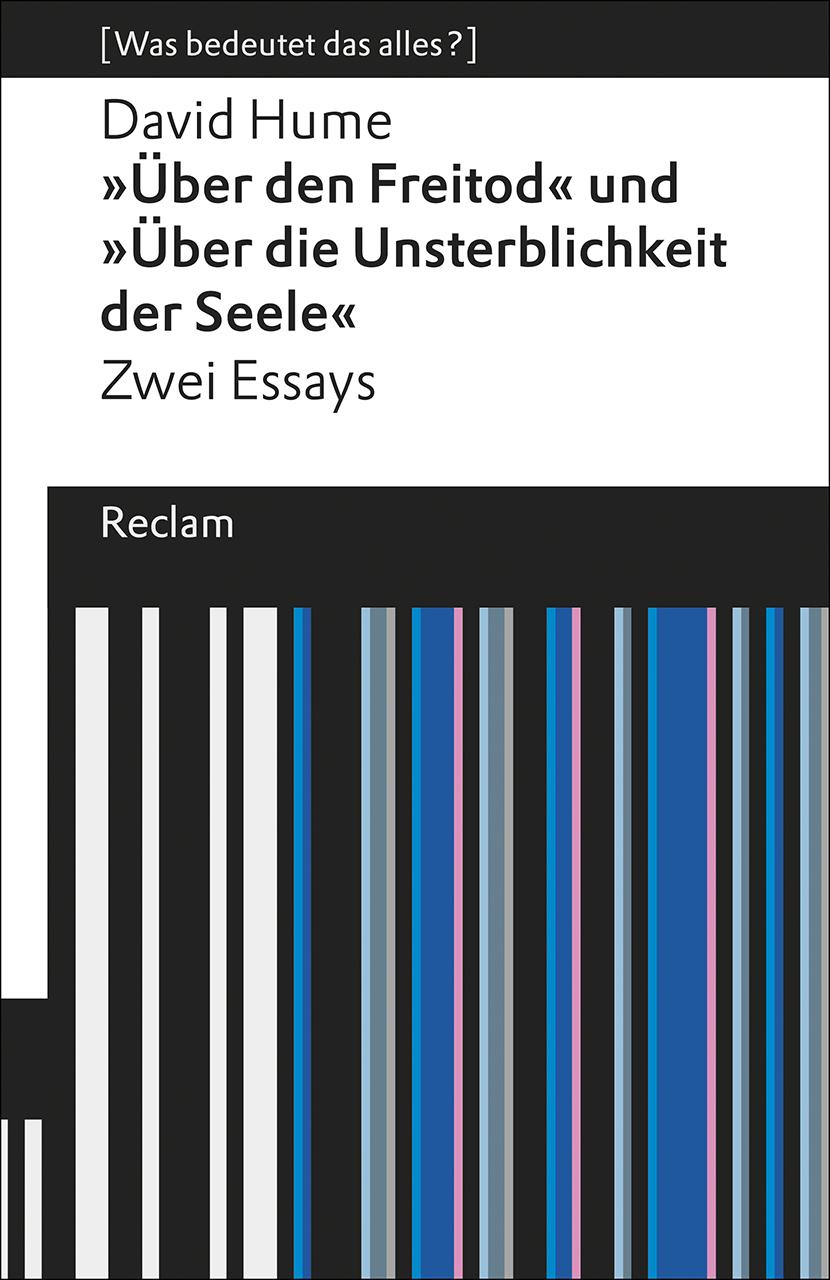 Vorderes Coverbild »Über den Freitod« und »Über die Unsterblichkeit der Seele«