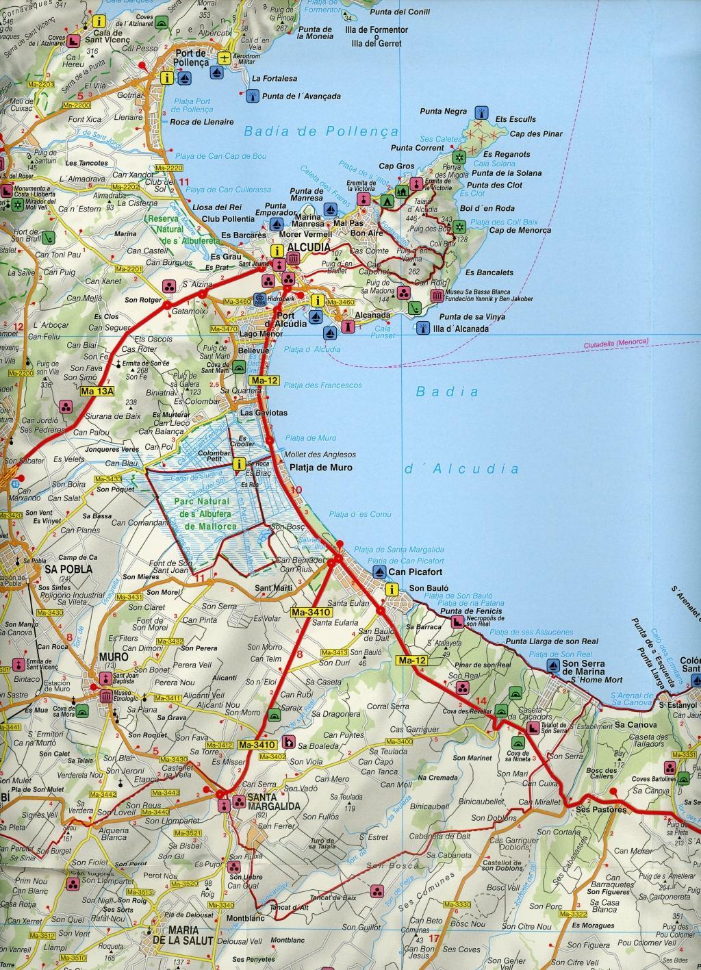 Beispielinhalt (Bild) Mallorca, Planungskarte 1:100.000