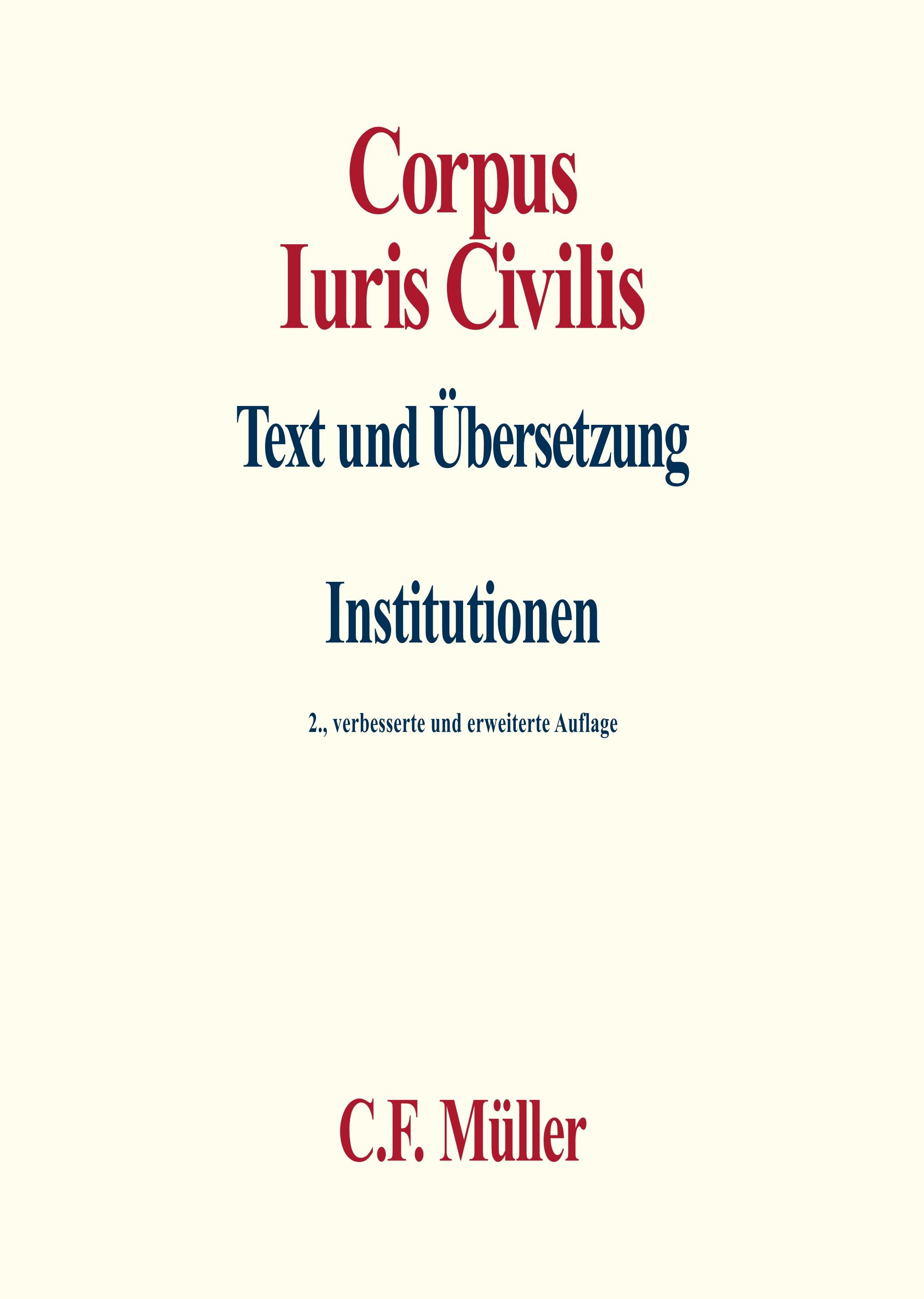 Vorderes Coverbild Corpus Iuris Civilis I