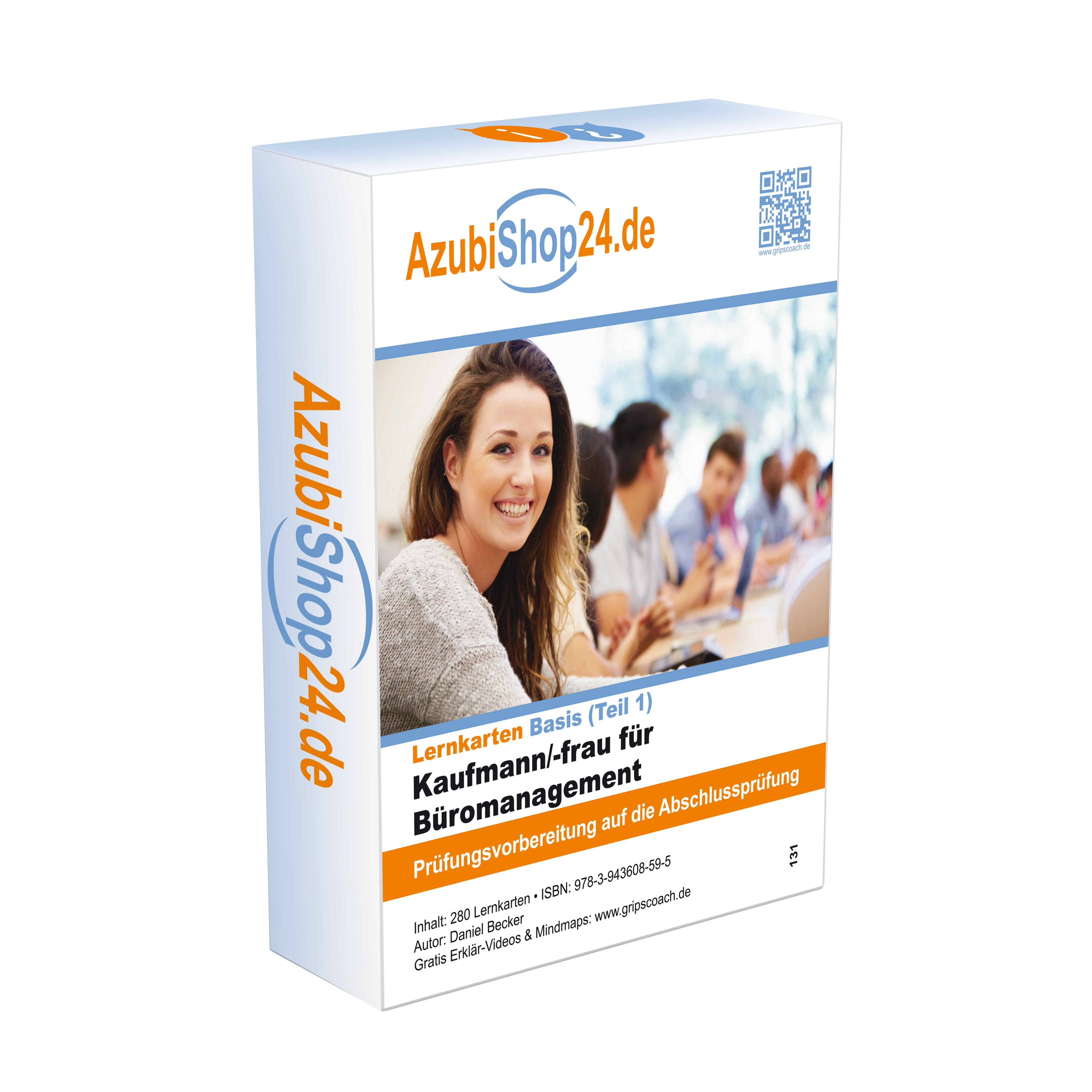 Beispielinhalt (Bild) AzubiShop24.de Lernkarten Kaufmann / Kauffrau für Büromanagement. Maxi-Paket