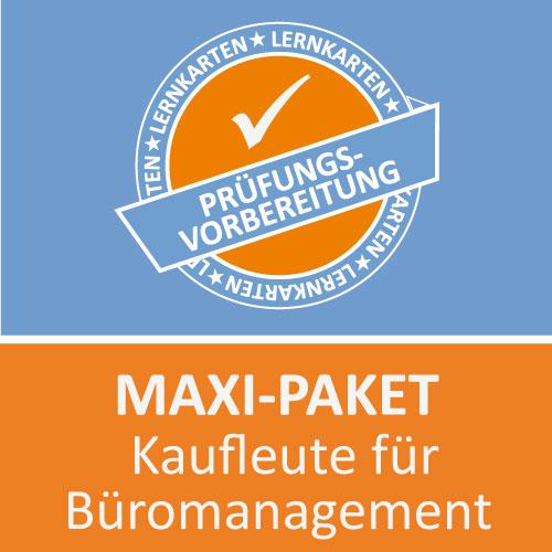 Vorderes Coverbild AzubiShop24.de Lernkarten Kaufmann / Kauffrau für Büromanagement. Maxi-Paket