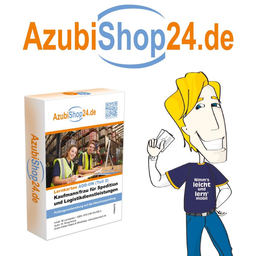 Beispielinhalt (Bild) AzubiShop24.de Lernkarten Kaufmann / Kauffrau für Spedition und Logistik. Maxi-Paket